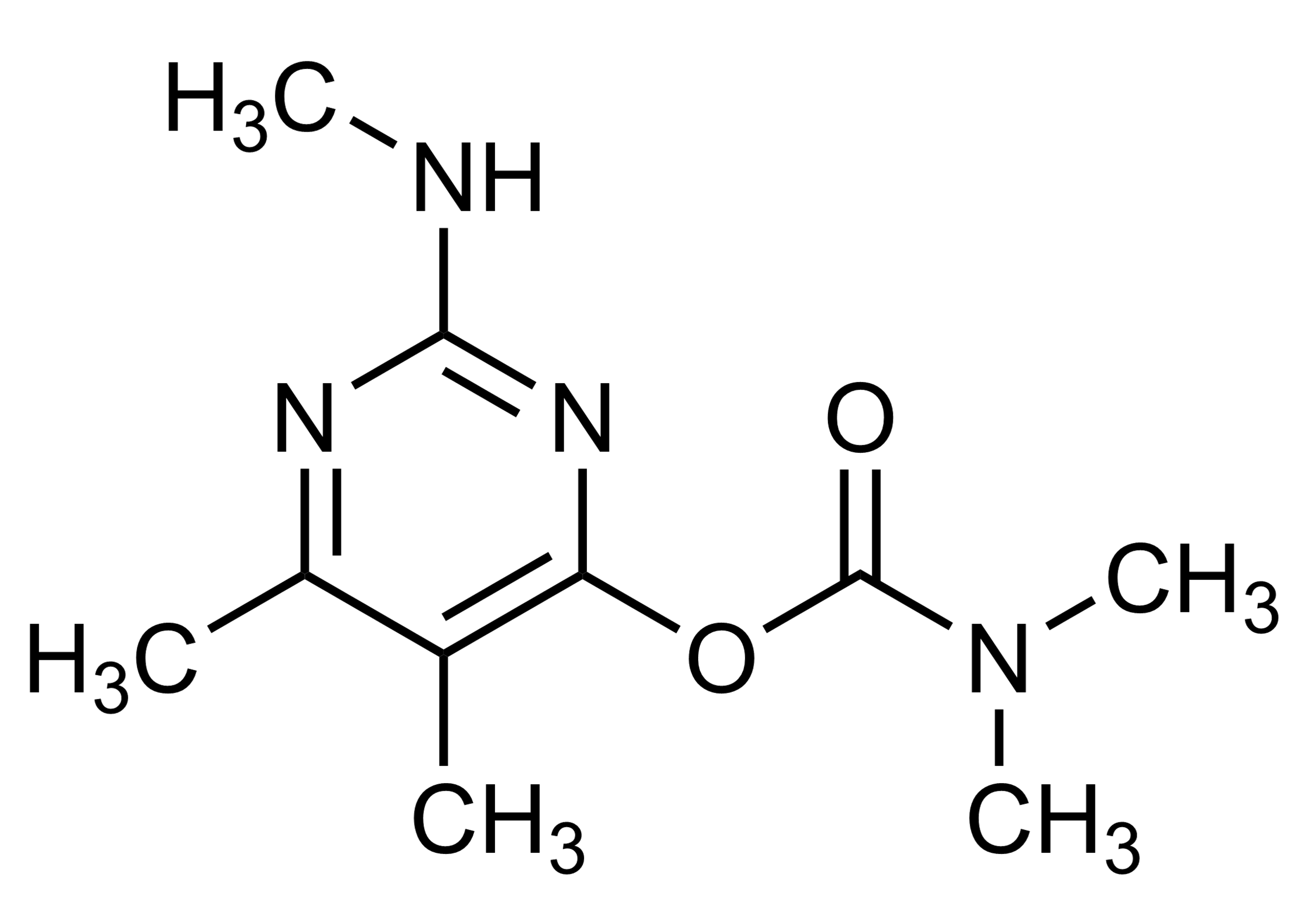 Desmethyl pirimicarb reference standard molecular structure