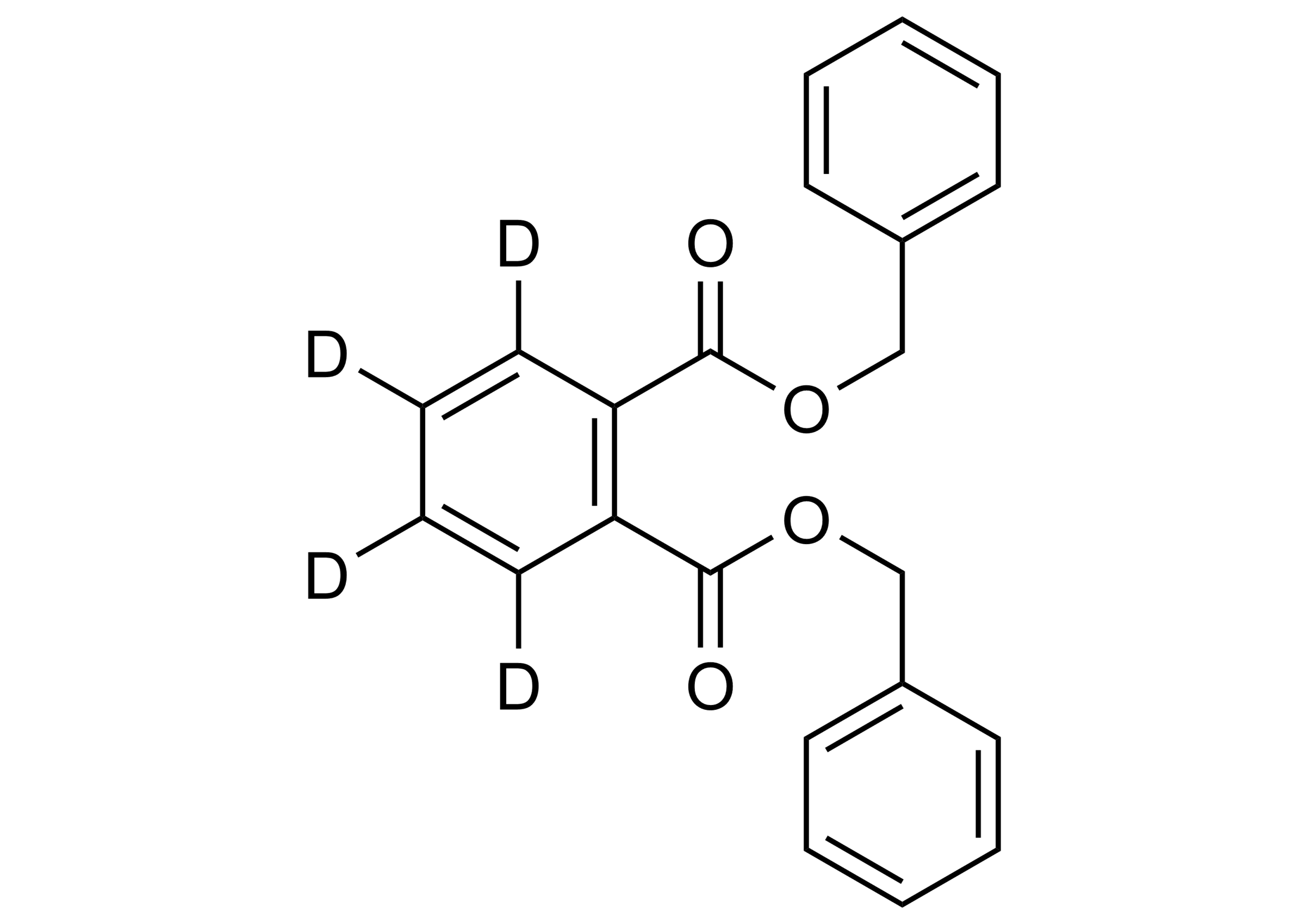 Dibenzyl phthalate-D4 reference standard molecular structure for LC-MS/MS and GC-MS (CAS 1015854-62-2)