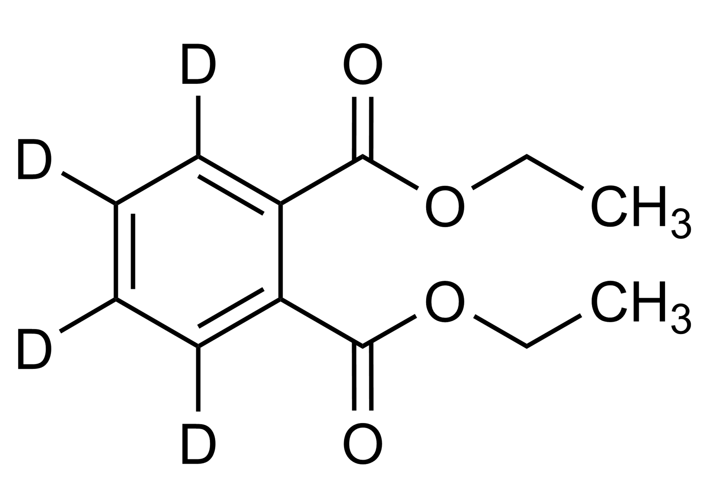 Diethyl phthalate D4 reference standard molecular structure for LC-MS/MS and GC-MS analysis