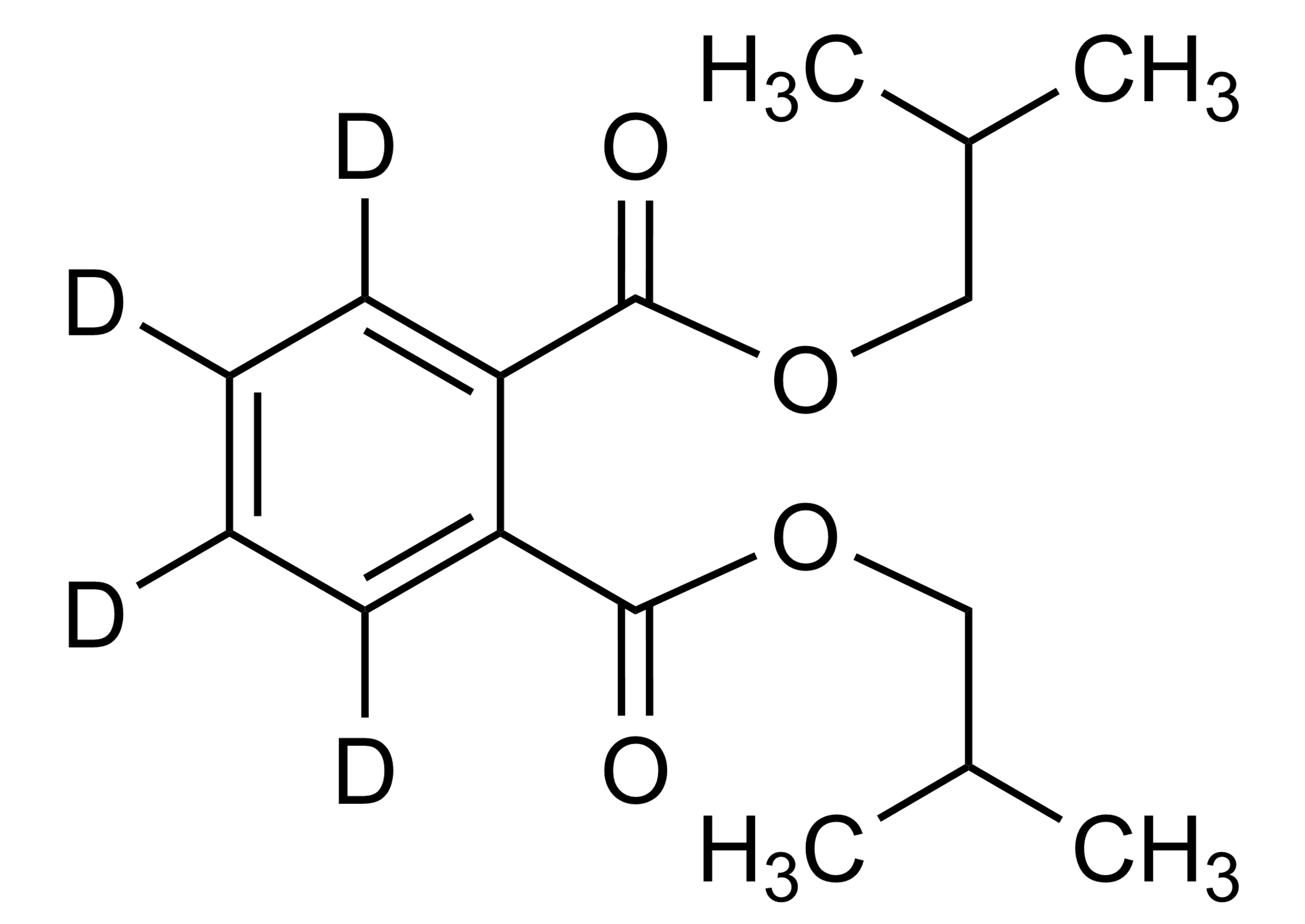 Di iso butyl phthalate D4 molecular structure for reference standard (CAS 358730-88-8)