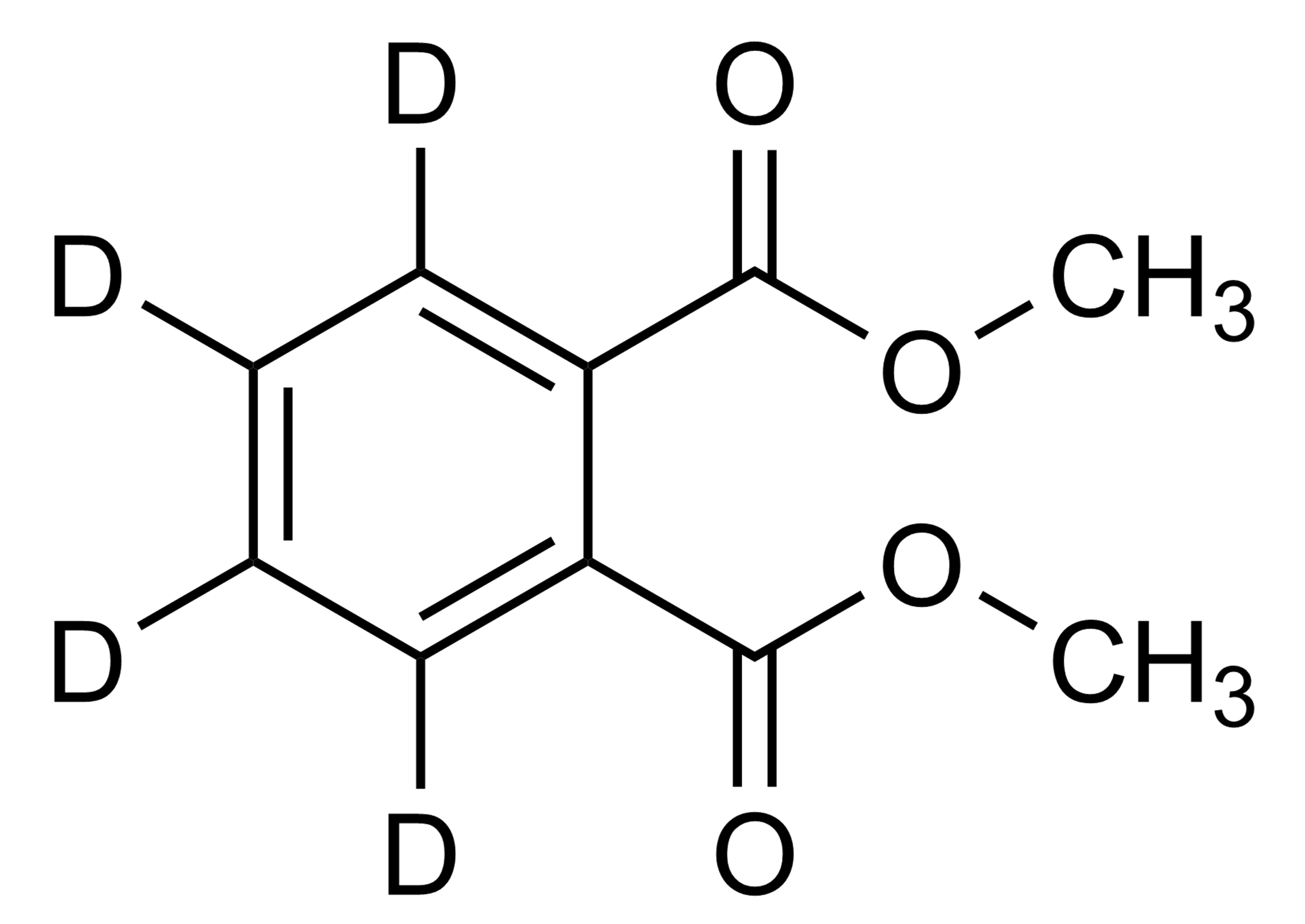 Dimethyl phthalate-D4 molecular structure deuterated reference standard for LC-MS/MS and GC-MS