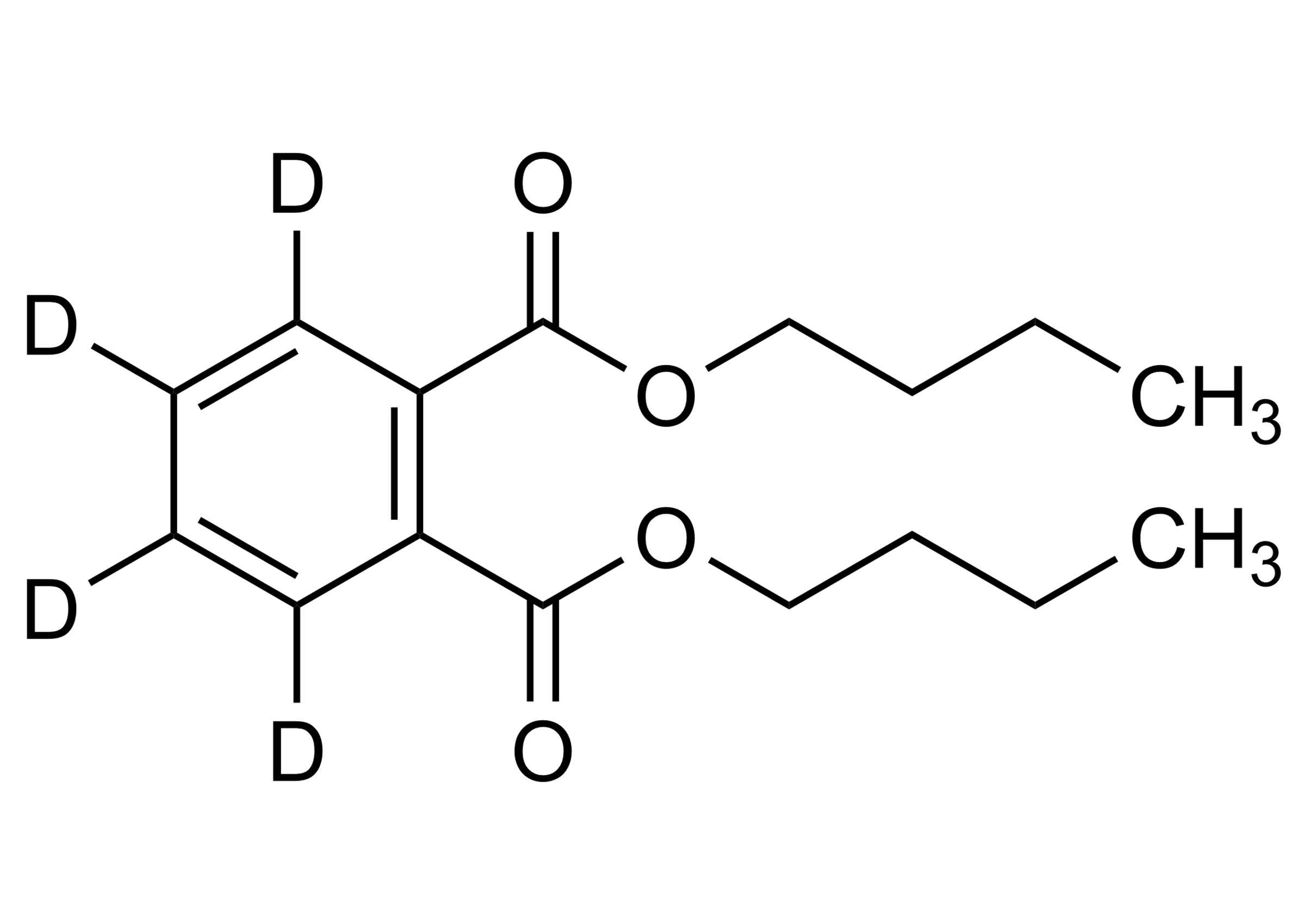 Di-n-butyl phthalate-D4 molecular structure reference standard for LC-MS/MS and GC-MS