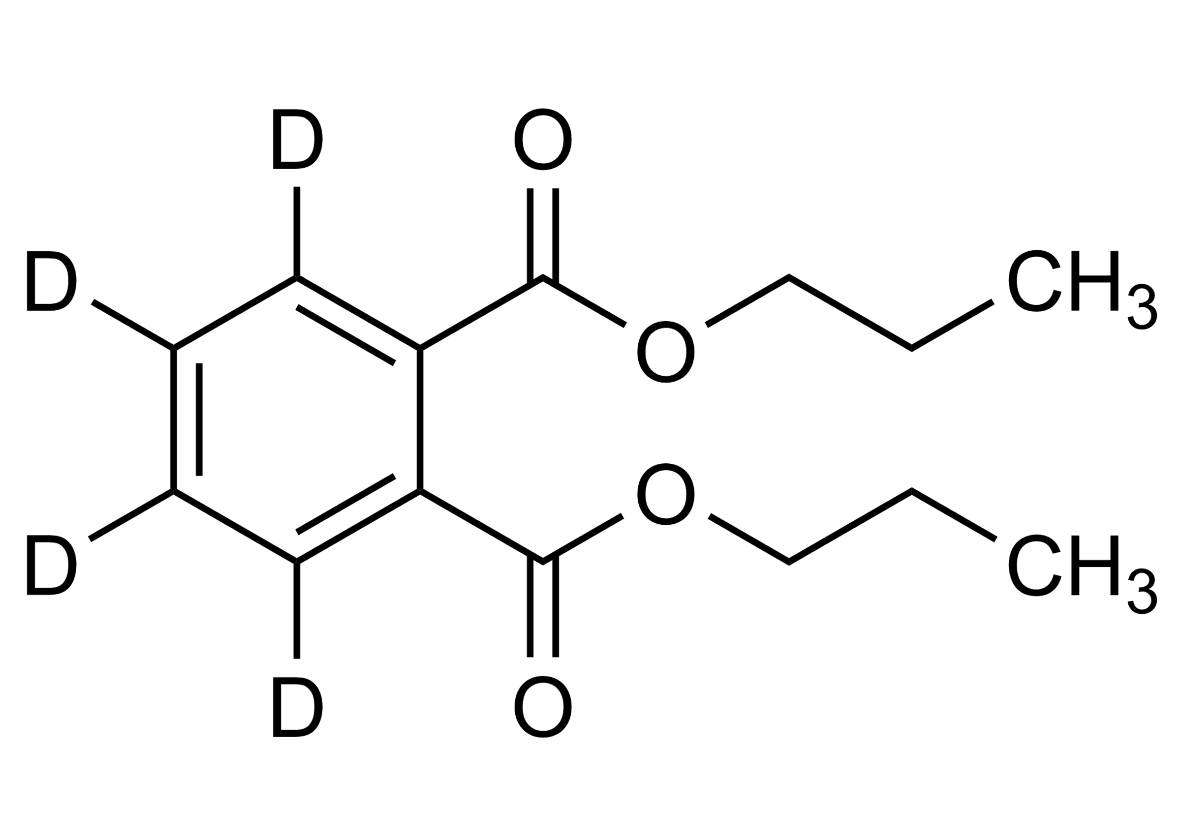 Di-n-propyl phthalate-D4 reference standard molecular structure, CAS 358731-29-0
