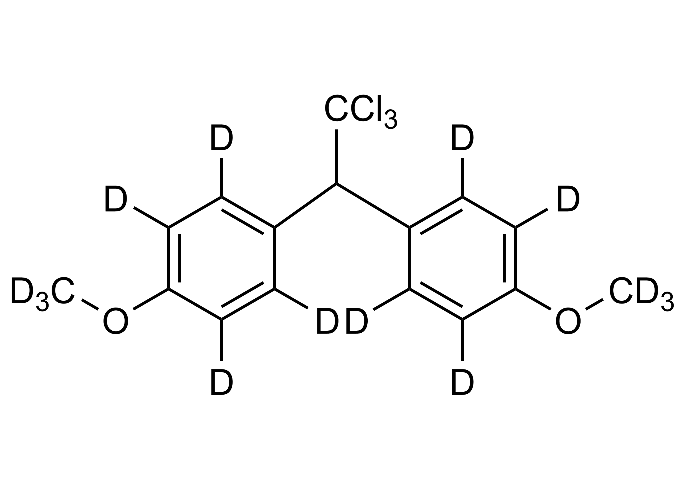 Methoxychlor D14 Reference Standard Structure Methoxychlor D14 reference standard molecular structure for LC-MS/MS and GC-MS