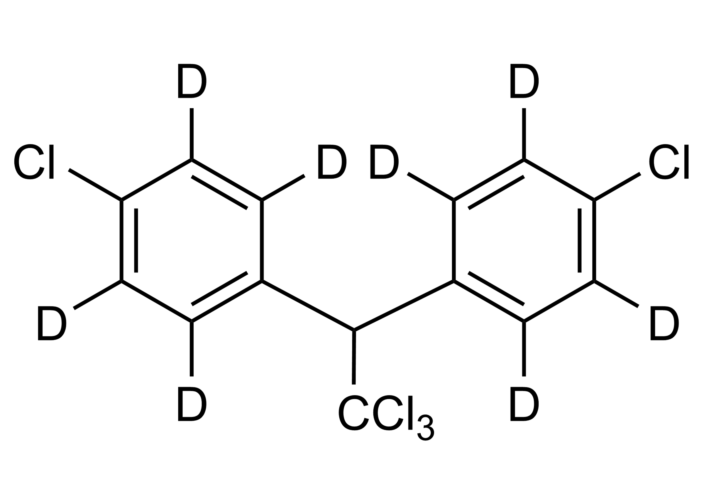 DDT D8 reference standard molecular structure for LC-MS/MS and GC-MS calibration