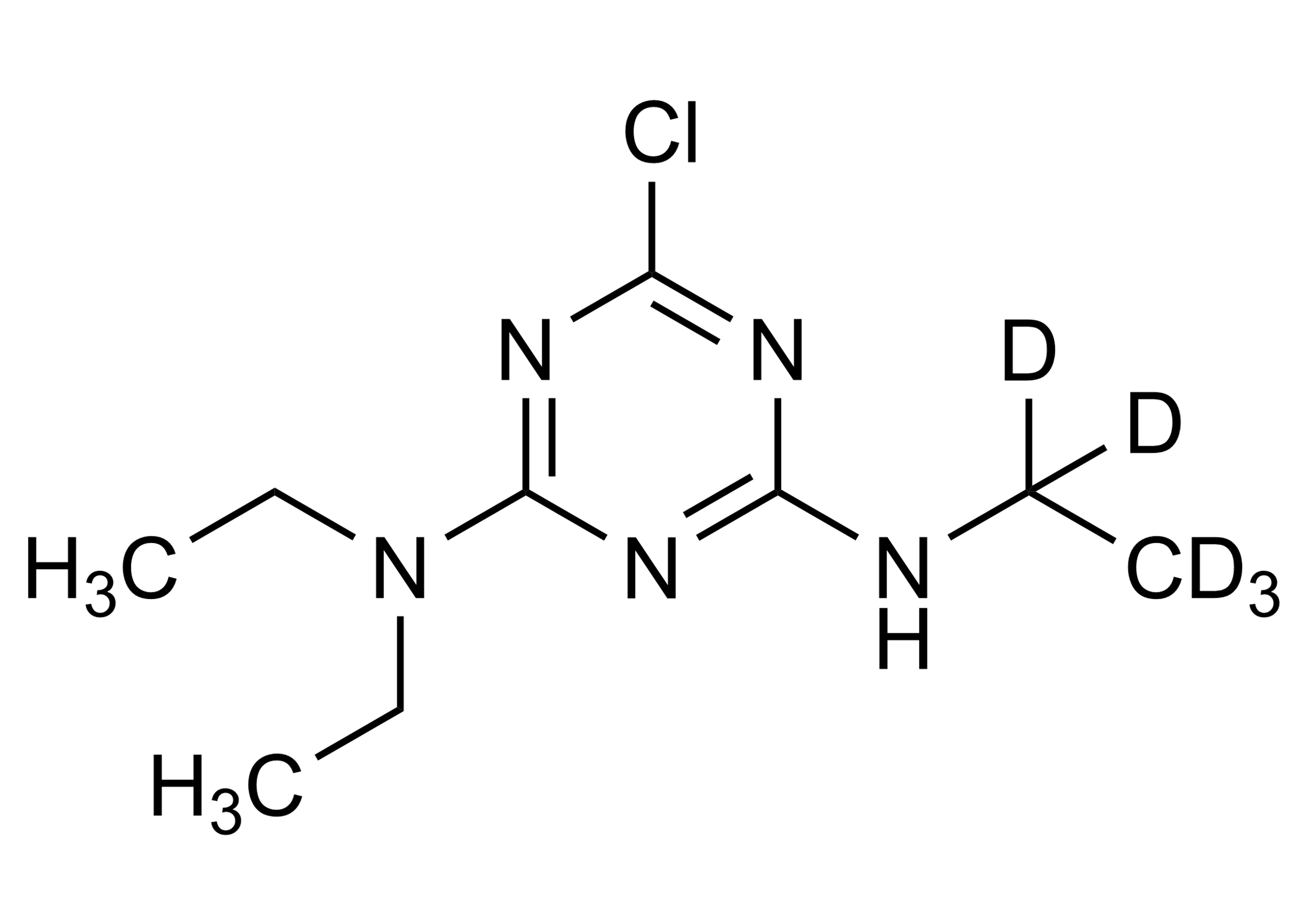Trietazine-D5 reference standard molecular structure from WITEGA Laboratorien Berlin-Adlershof GmbH
