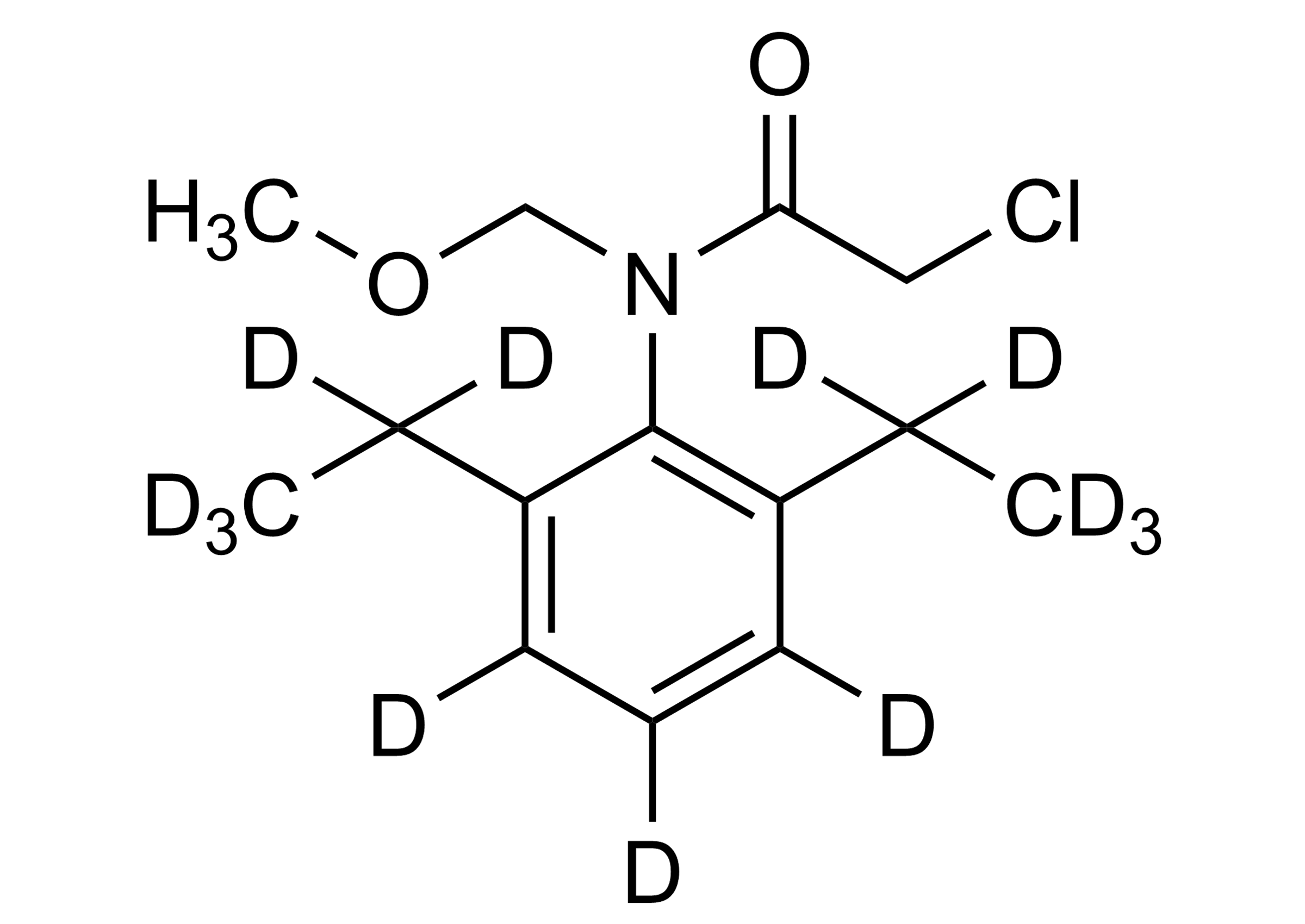 Alachlor-D13 molecular structure reference standard for LC-MS/MS and GC-MS