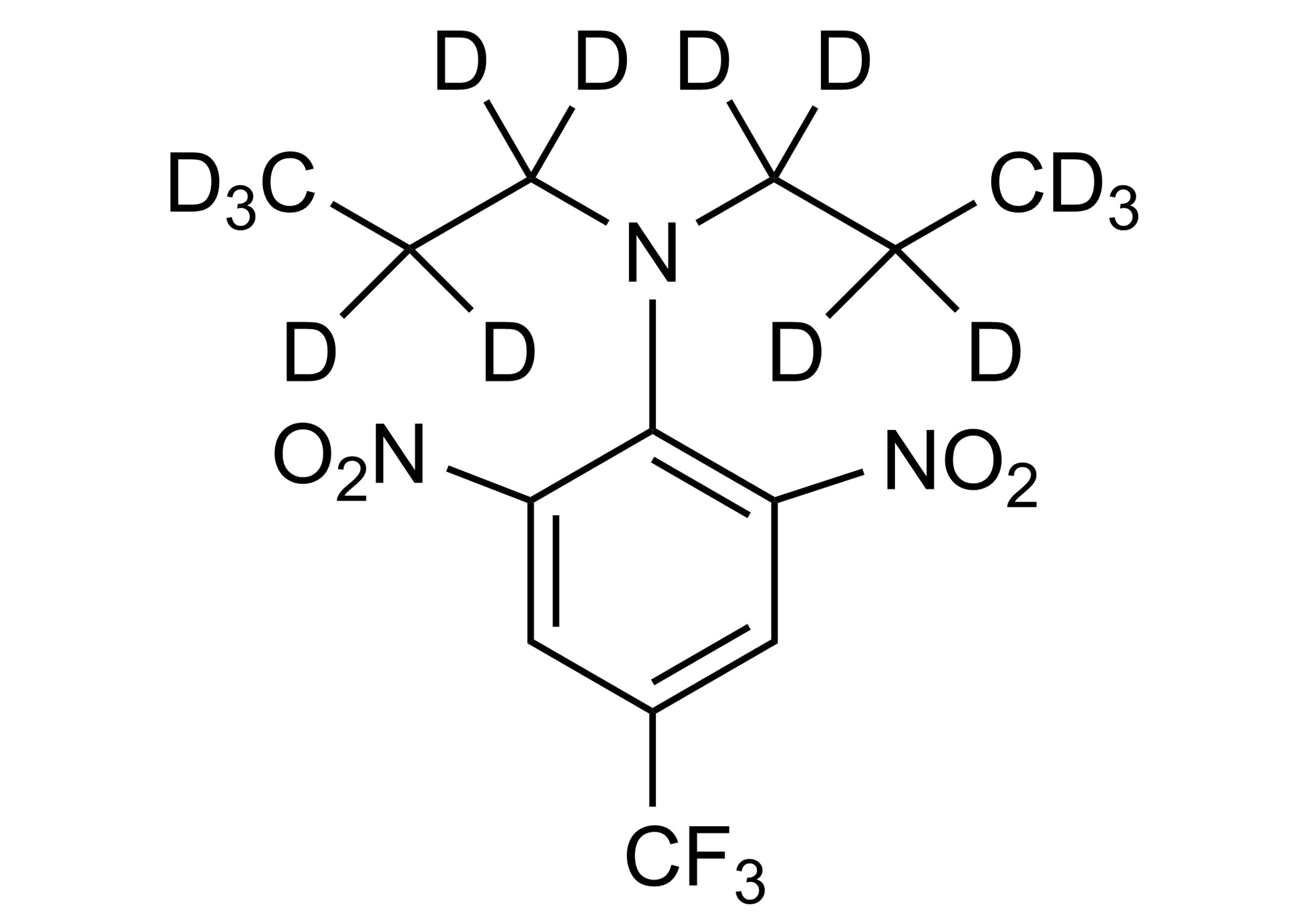 Trifluralin-D14 reference standard molecular structure for LC-MS/MS and GC-MS