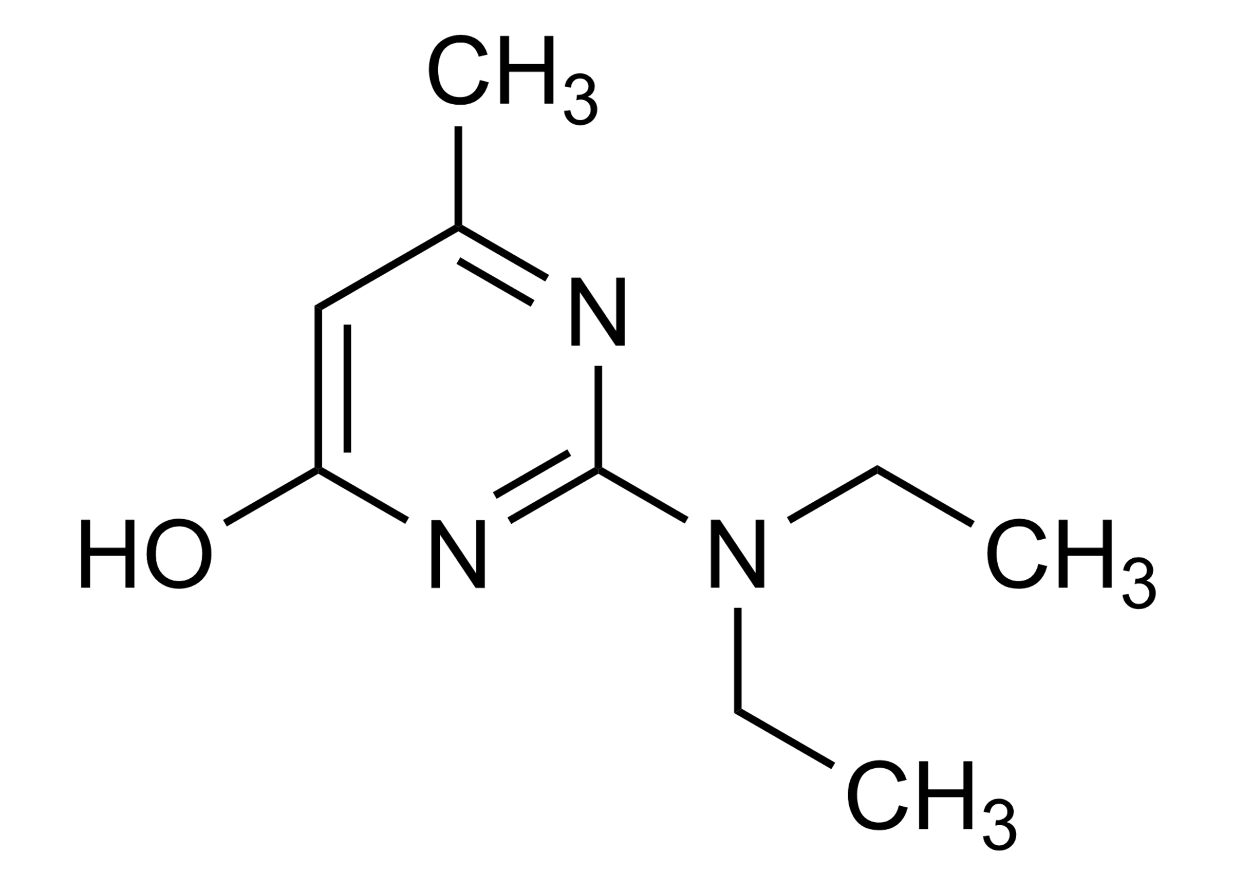 2-Diethylamino-6-hydroxy-4-methylpyrimidine DEAMPY molecular structure reference standard CAS 42487-72-9