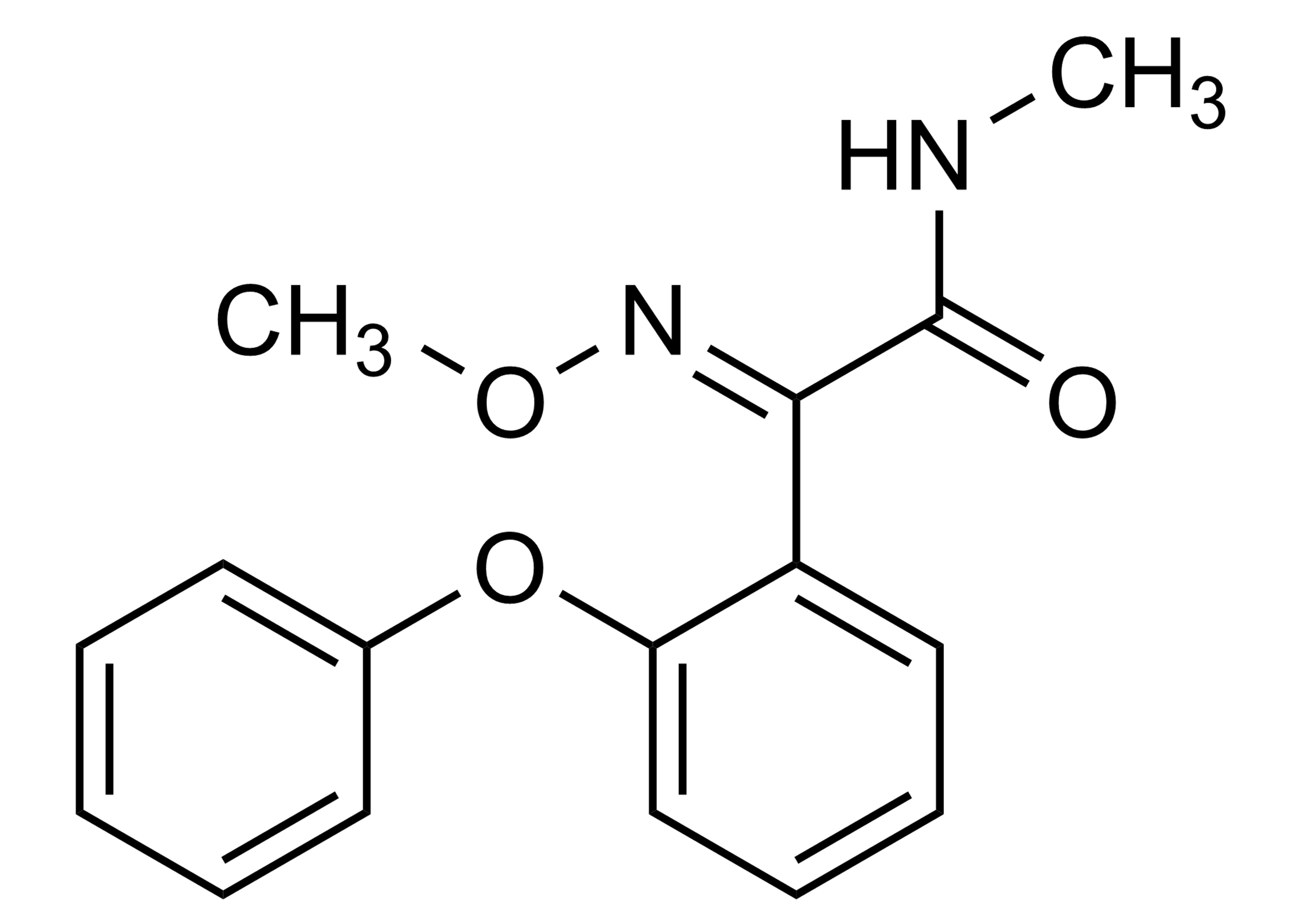 E-Metominostrobin reference standard molecular structure (CAS 133408-50-1) for LC-MS/MS and GC-MS