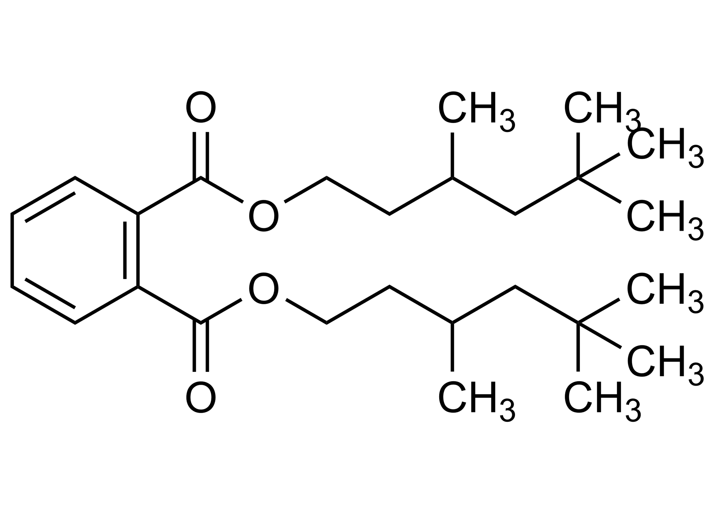 Bis 3 5 5 trimethyl hexyl phthalate Diisononyl phthalate reference standard molecular structure CAS 14103-61-8