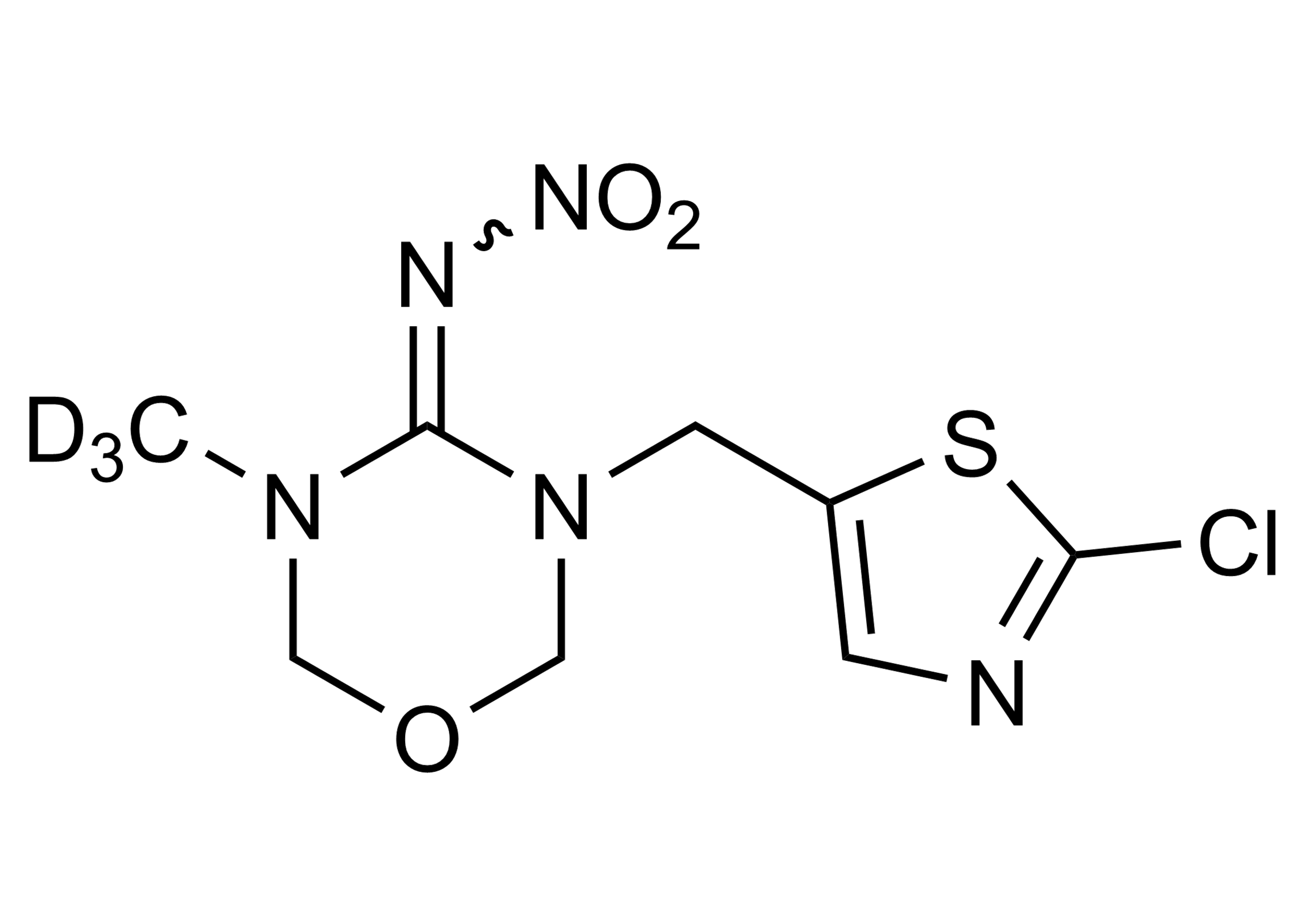 Thiamethoxam-D3 reference standard molecular structure for LC-MS/MS and GC-MS