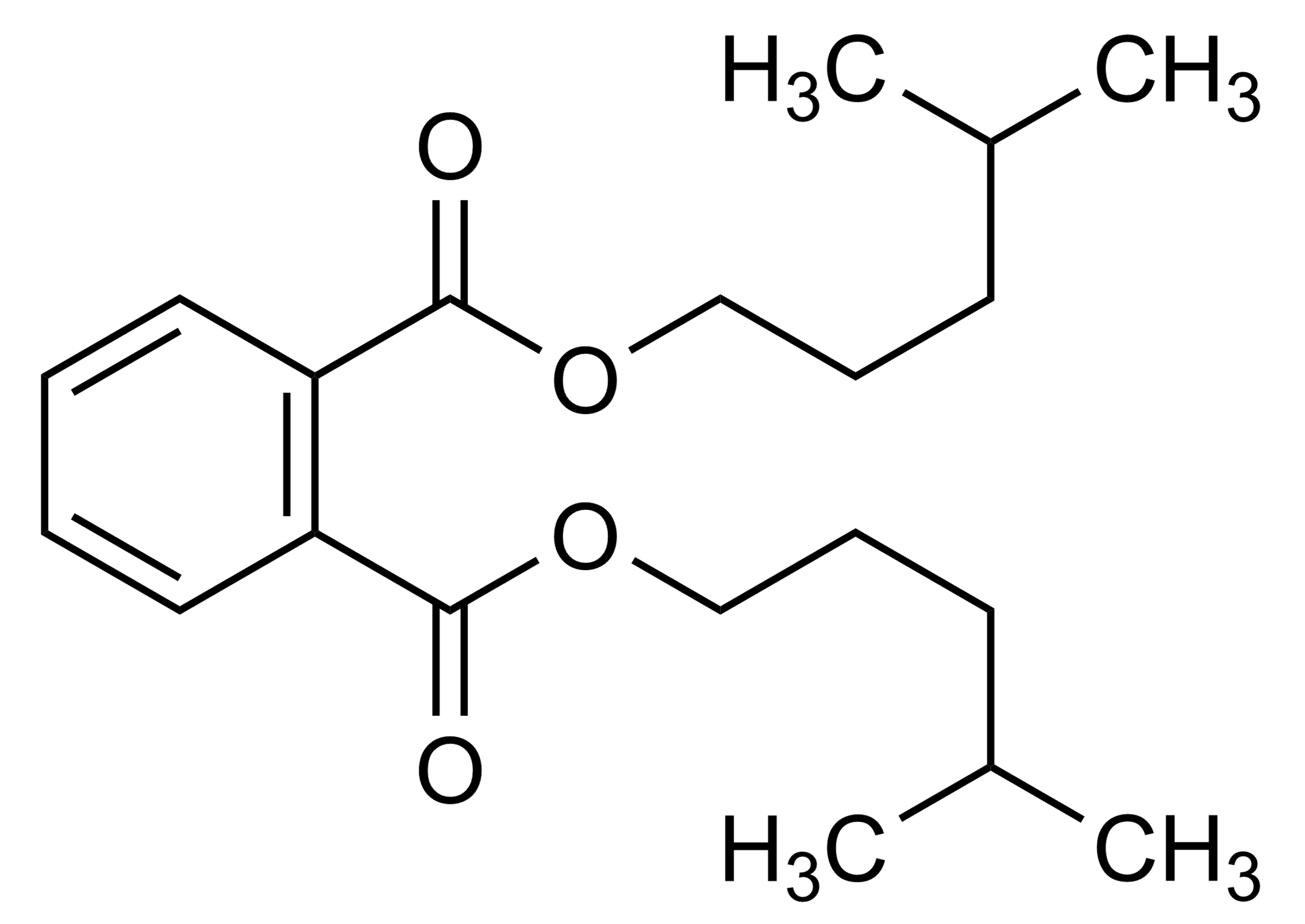 Molecular structure of Bis(4-methylpentyl) phthalate reference standard for LC-MS/MS and GC-MS