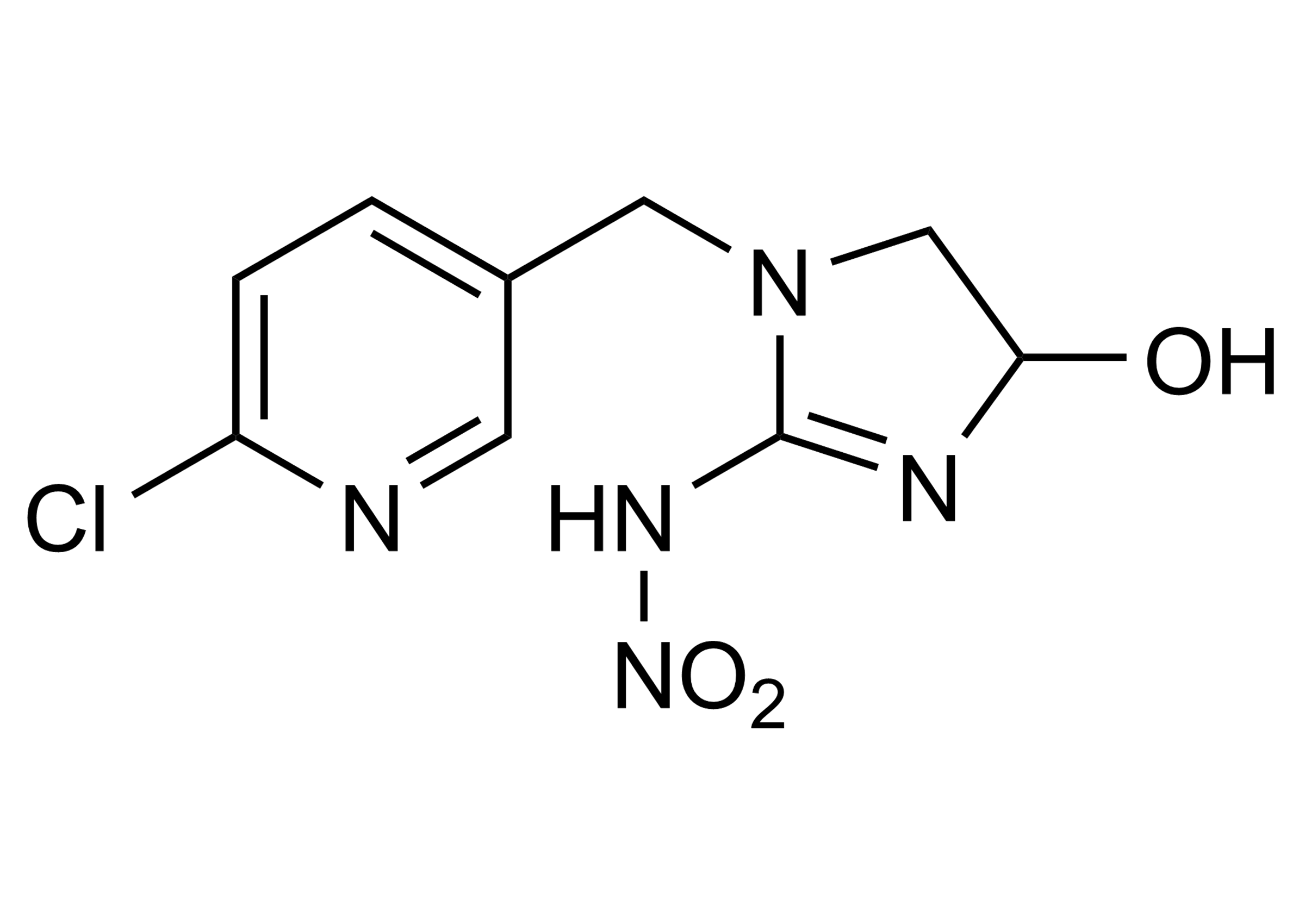 4 Hydroxyimidacloprid reference standard molecular structure CAS 155802-62-3 for LC MS MS and GC MS