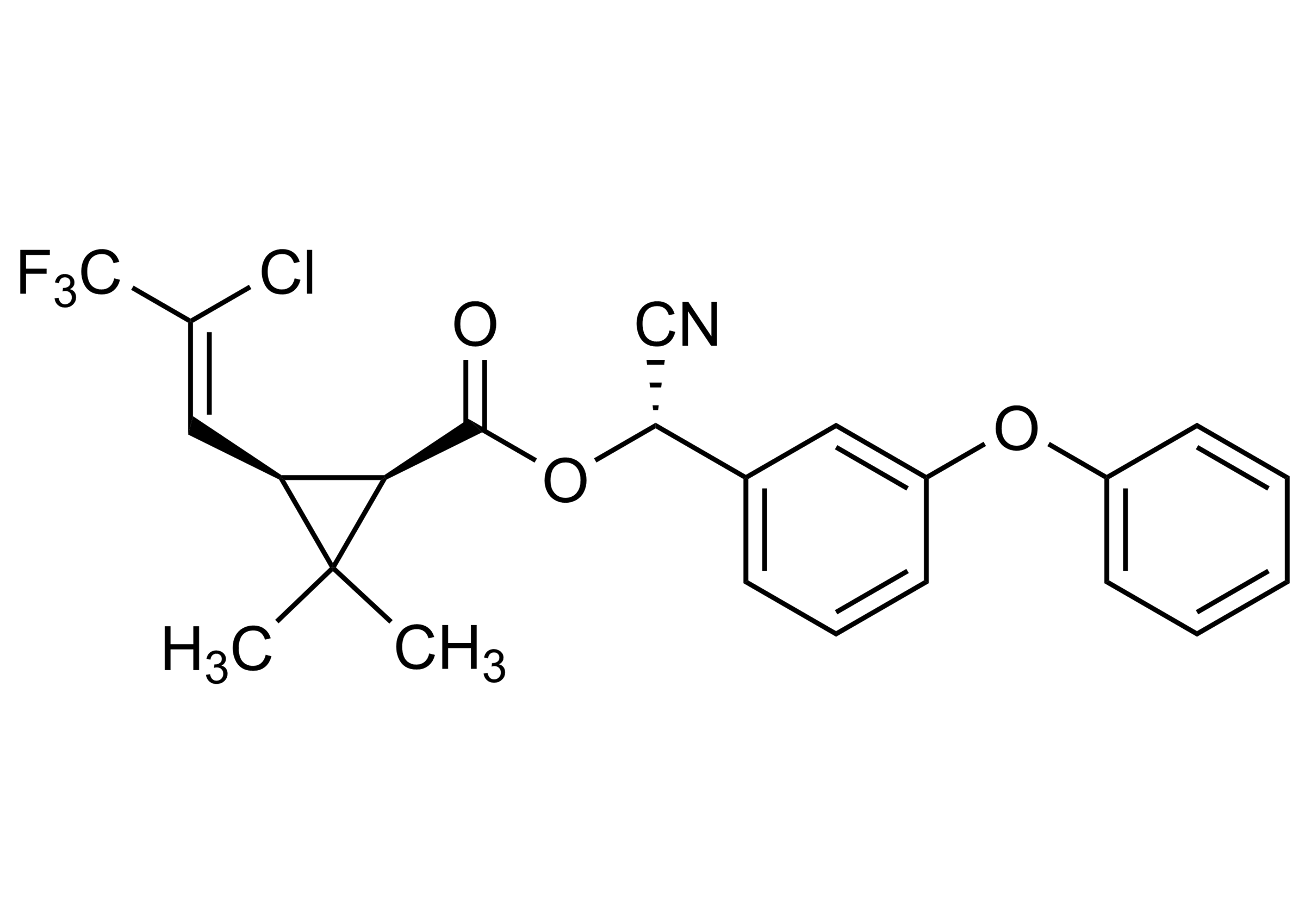gamma Cyhalothrin reference standard molecular structure for LC-MS/MS and GC-MS calibration