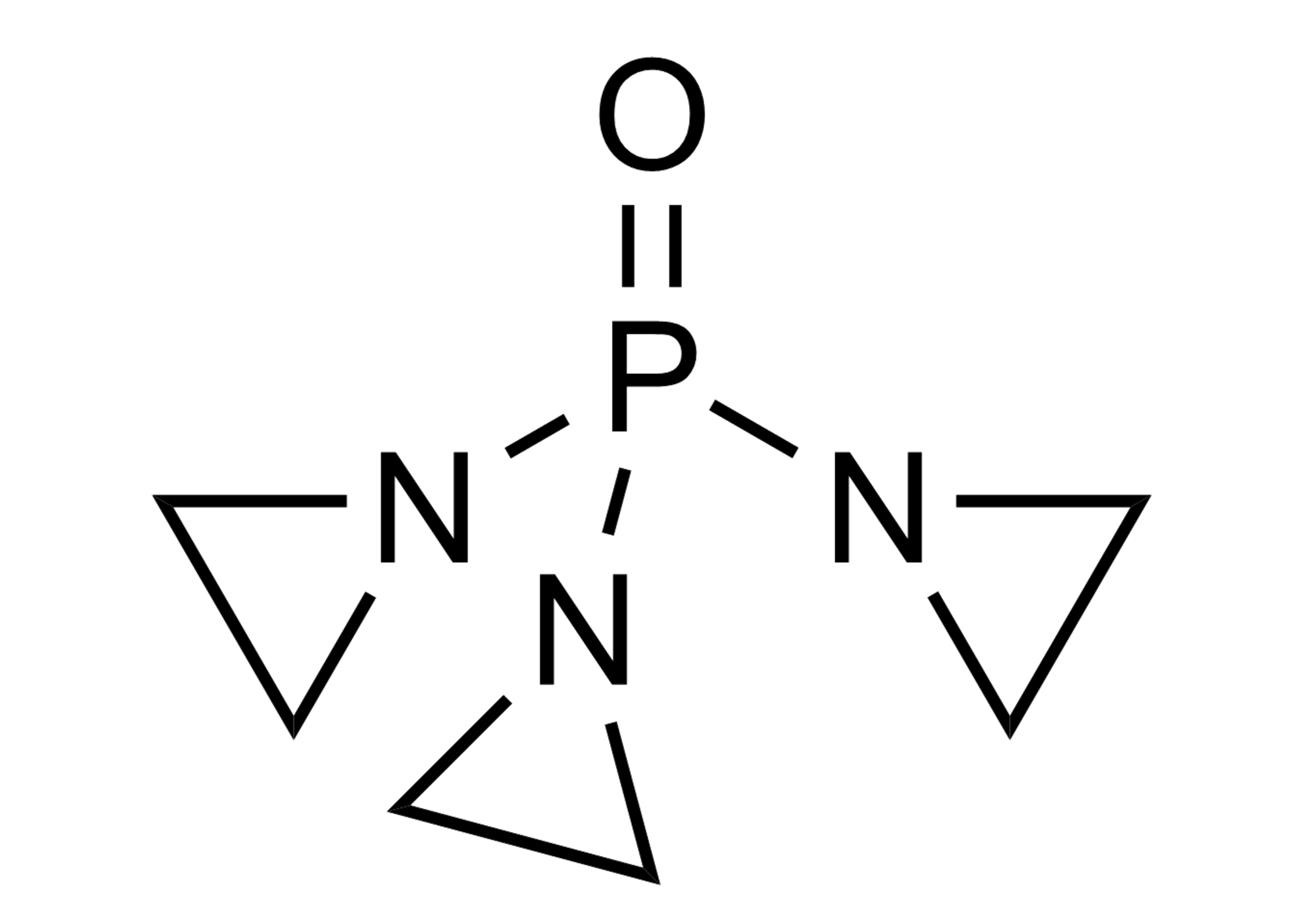 Tris(1-aziridinyl)phosphine oxide TEPA reference standard molecular structure, CAS 545-55-1