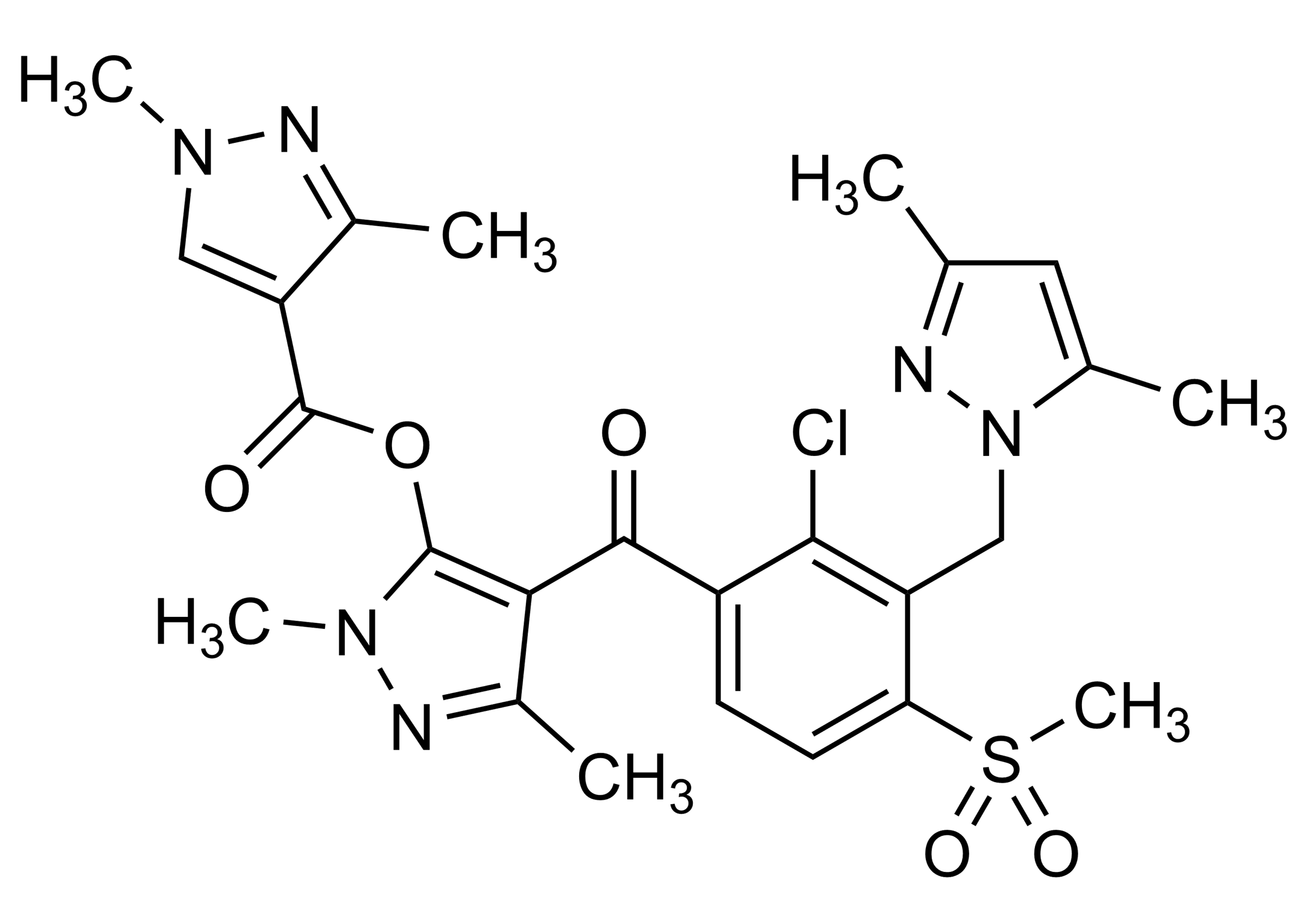 Tripyrasulfone reference standard molecular structure for LC-MS/MS and GC-MS quantification
