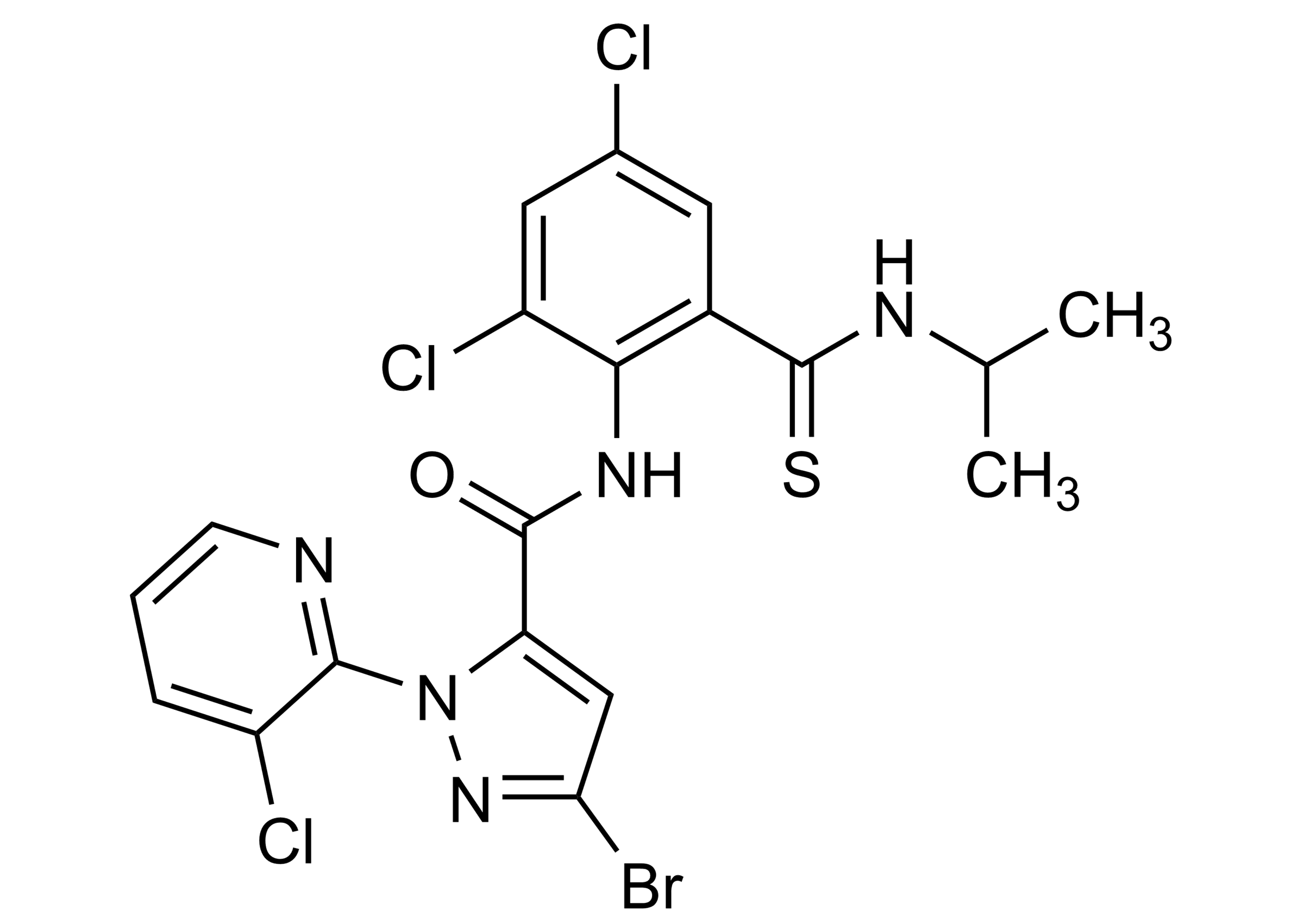 Thiorantraniliprole reference standard molecular structure (CAS 1442448-92-1)