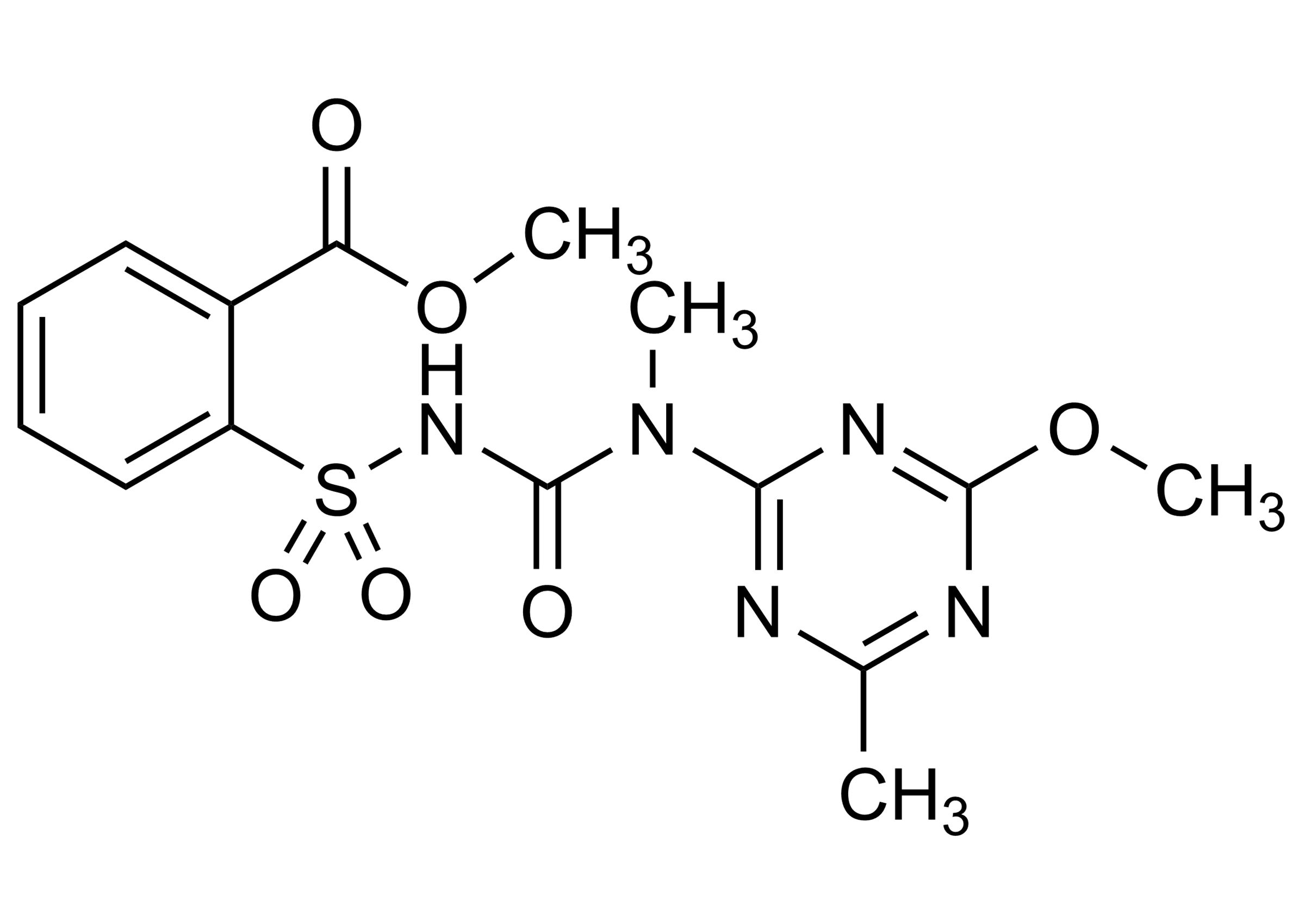 Tribenuron methyl molecular structure reference standard for LC-MS/MS and GC-MS analysis
