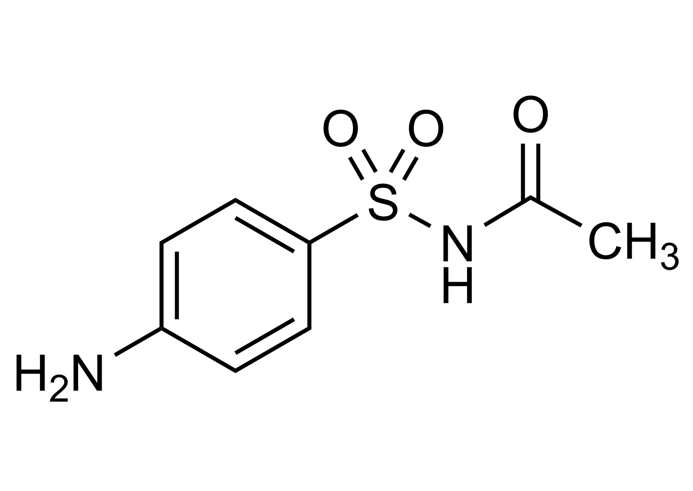 Sulfacetamide reference standard molecular structure for LC-MS/MS and GC-MS methods