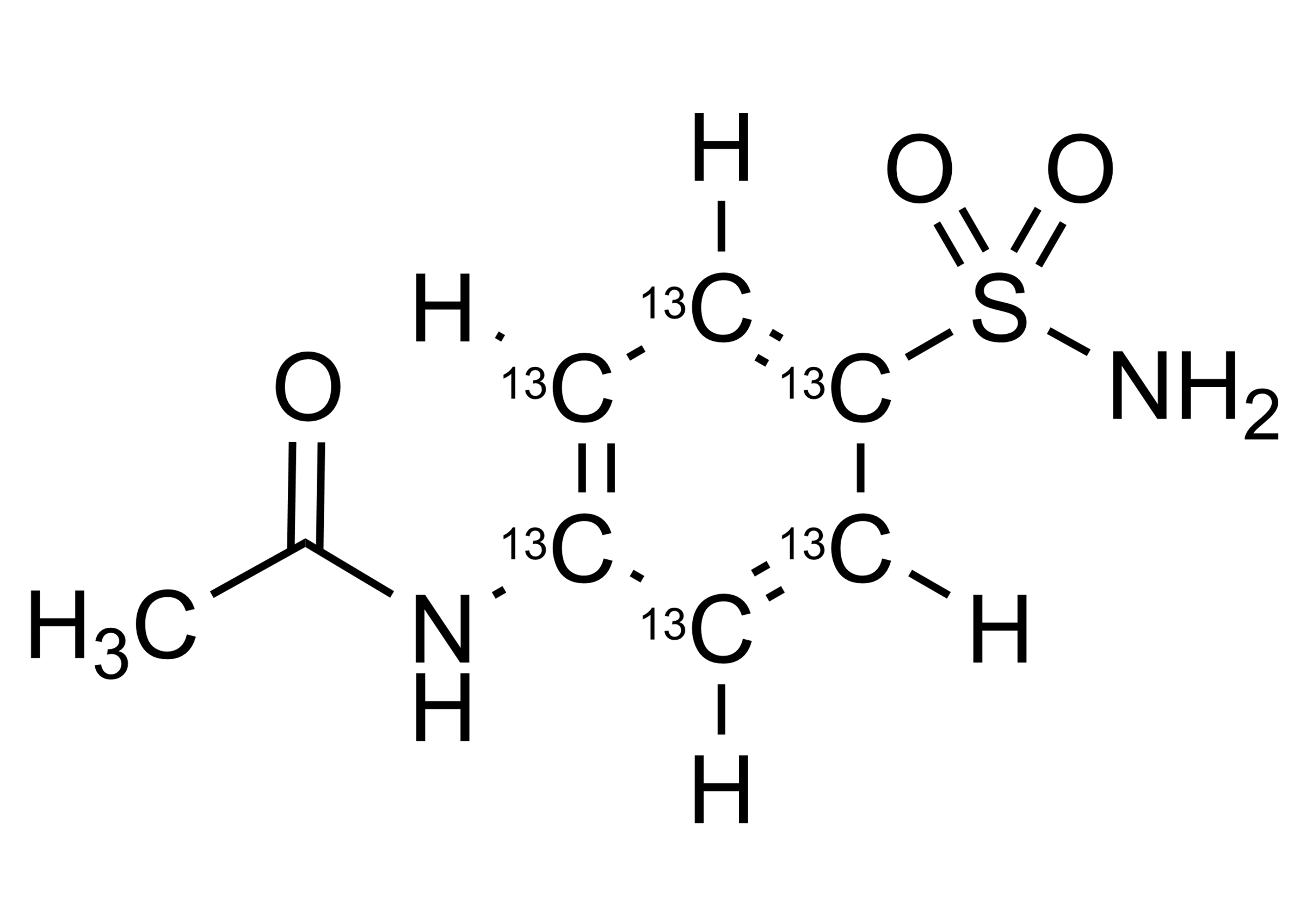 4-Acetylsulfanilamide-13C6 reference standard molecular structure CAS 1655498-04-6
