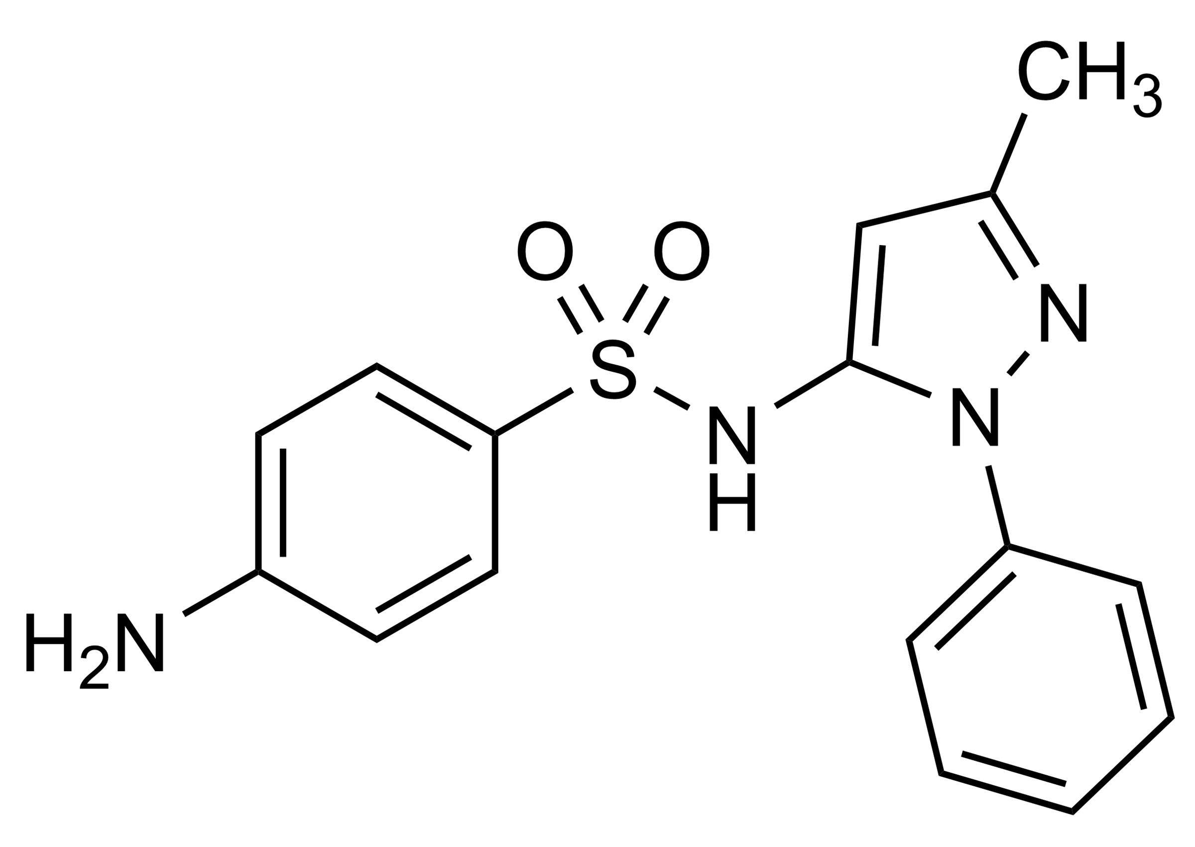 Sulfapyrazole Sulfazamet Sulfamethylphenazole reference standard structure (CAS 852-19-7)