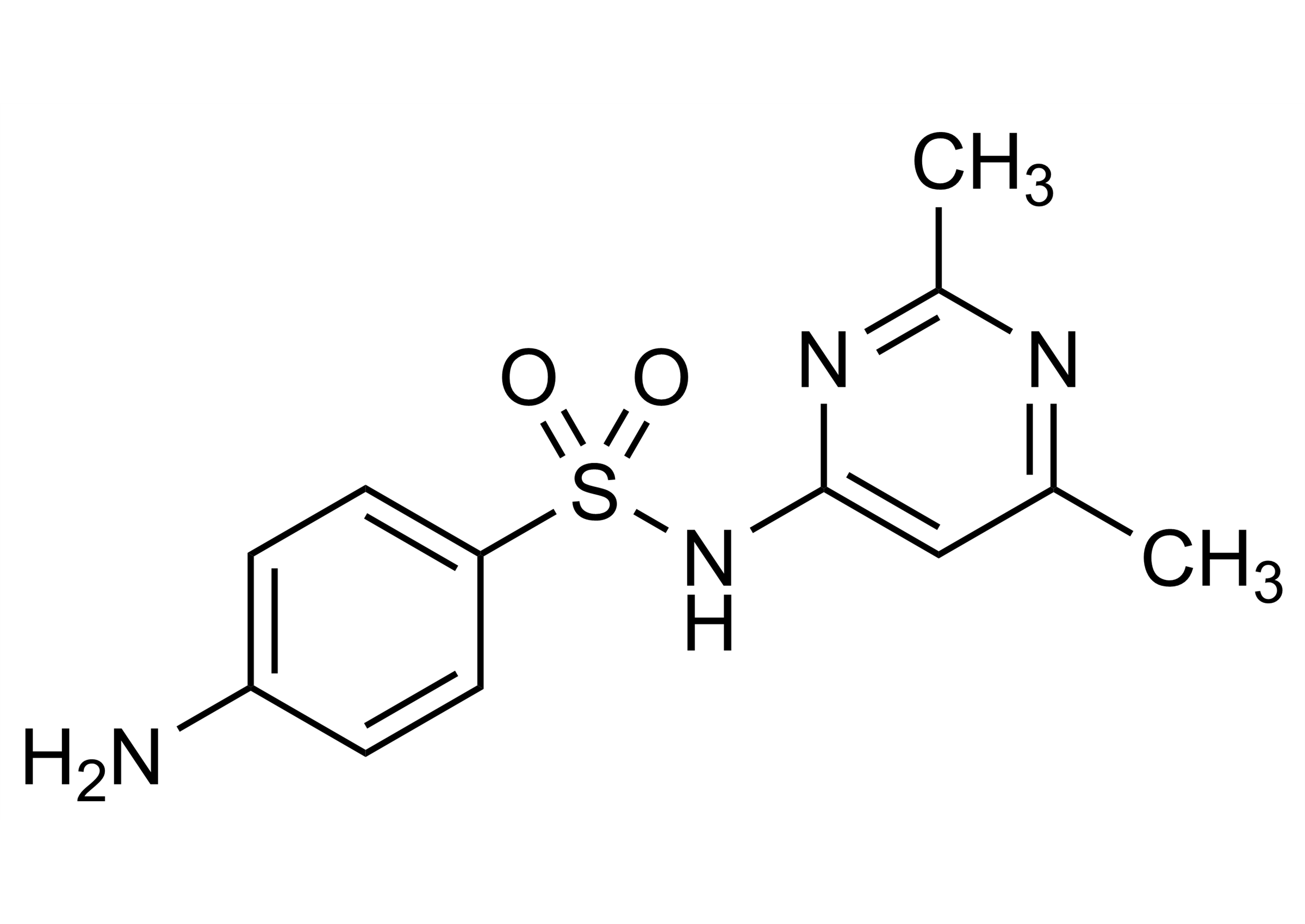 Sulfisomidine reference standard molecular structure for LC-MS and GC-MS