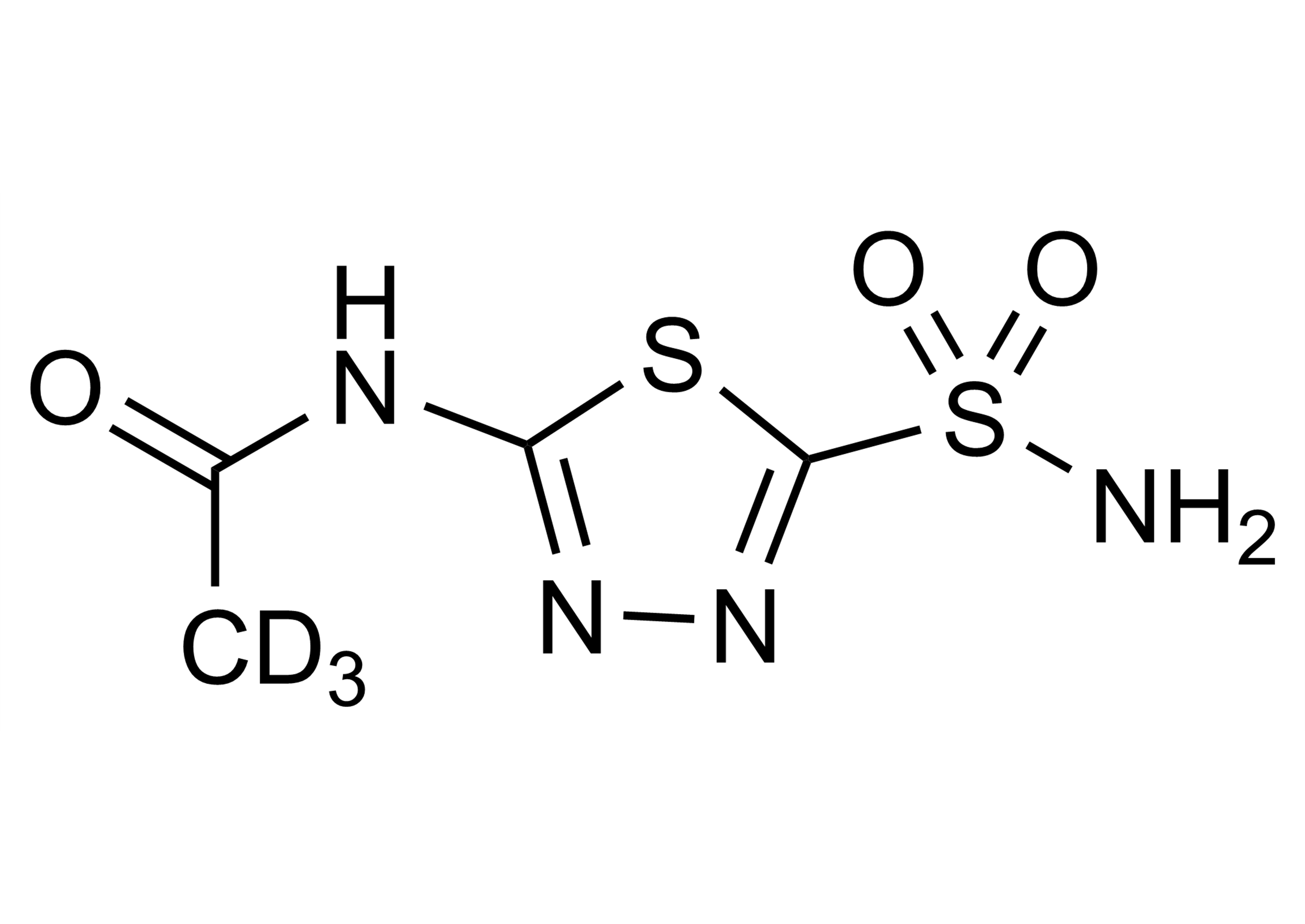 Acetazolamide-D3 reference standard molecular structure for LC-MS/MS calibration and validation