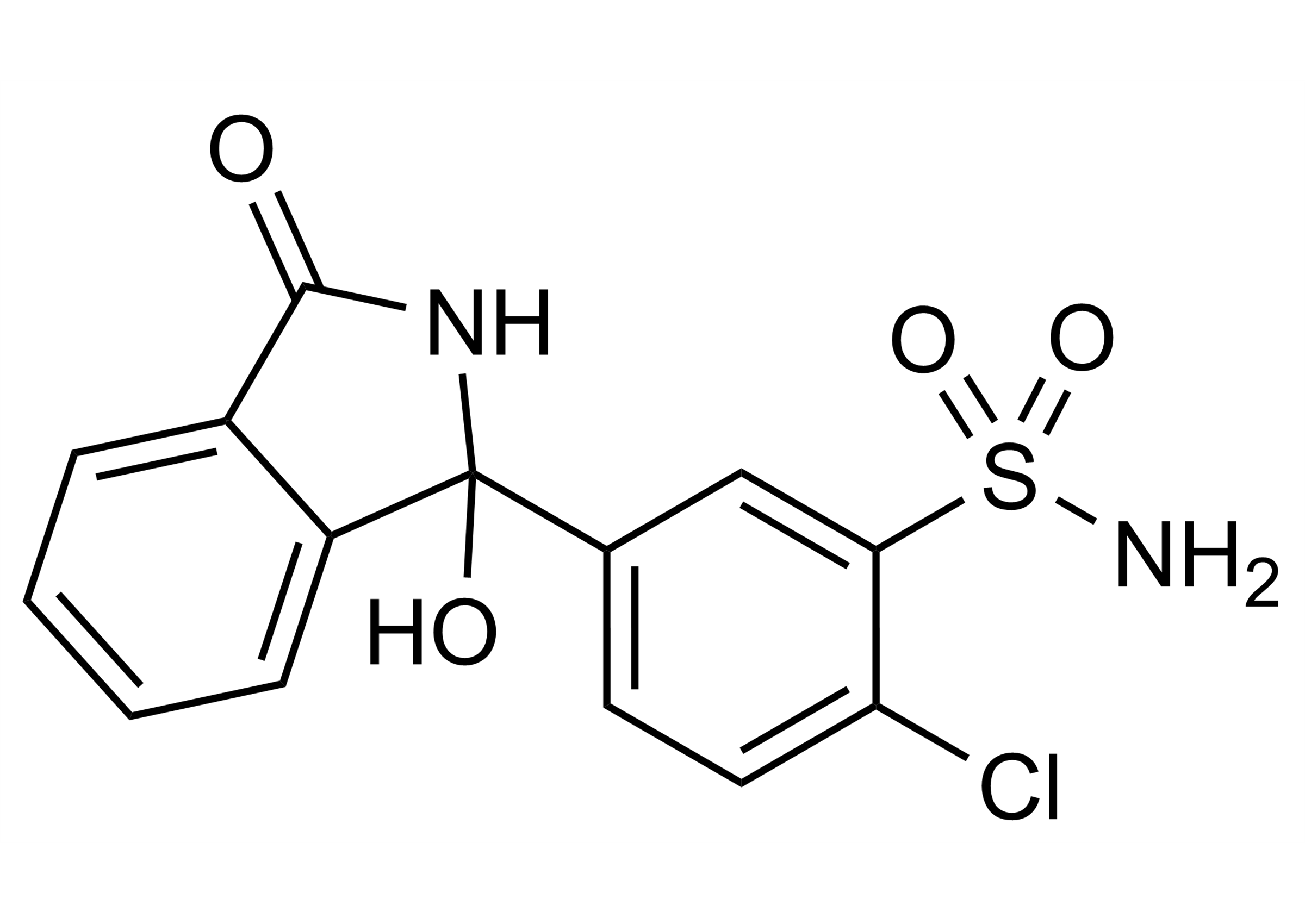 Chlorthalidone Chlortalidone reference standard molecular structure (CAS 77-36-1)
