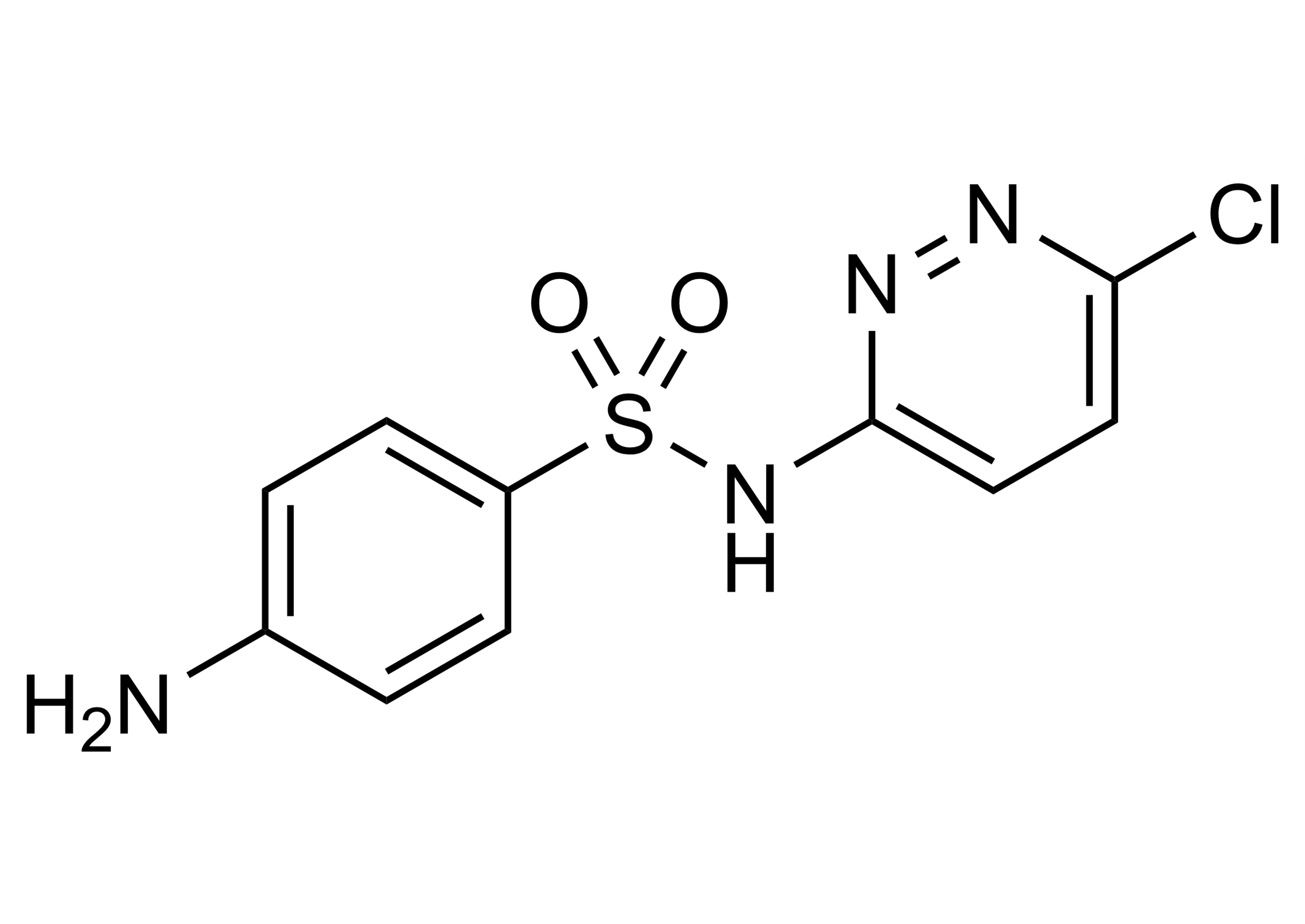 Sulfachloropyridazine reference standard molecular structure for LC-MS/MS and GC-MS analysis