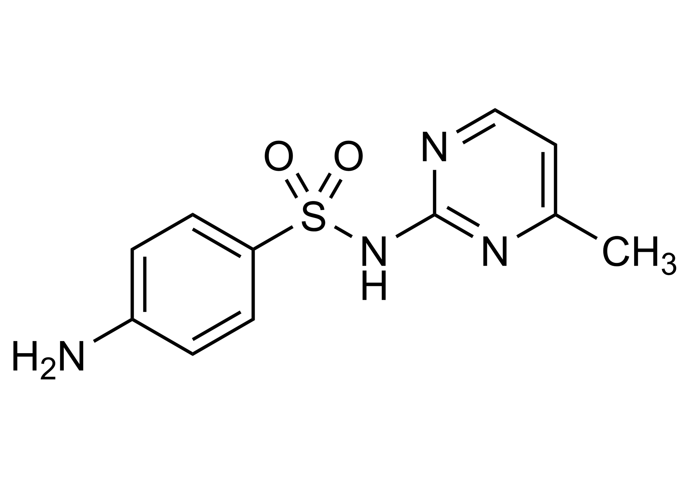 Sulfamerazine reference standard molecular structure (CAS 127-79-7)