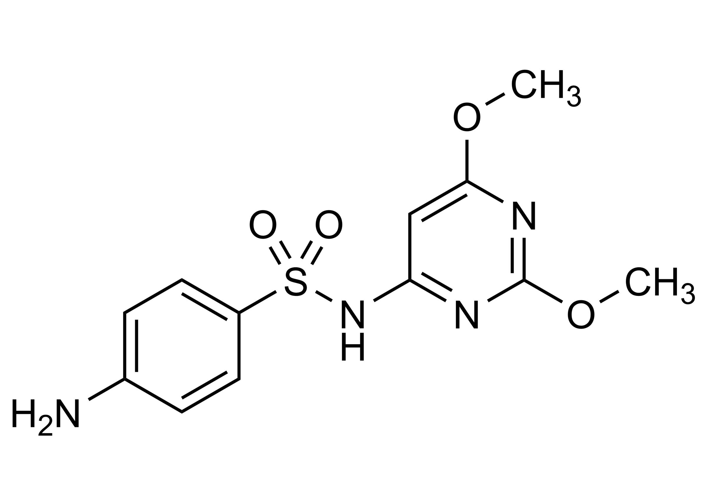 Sulfadimethoxine reference standard molecular structure for LC-MS/MS and GC-MS