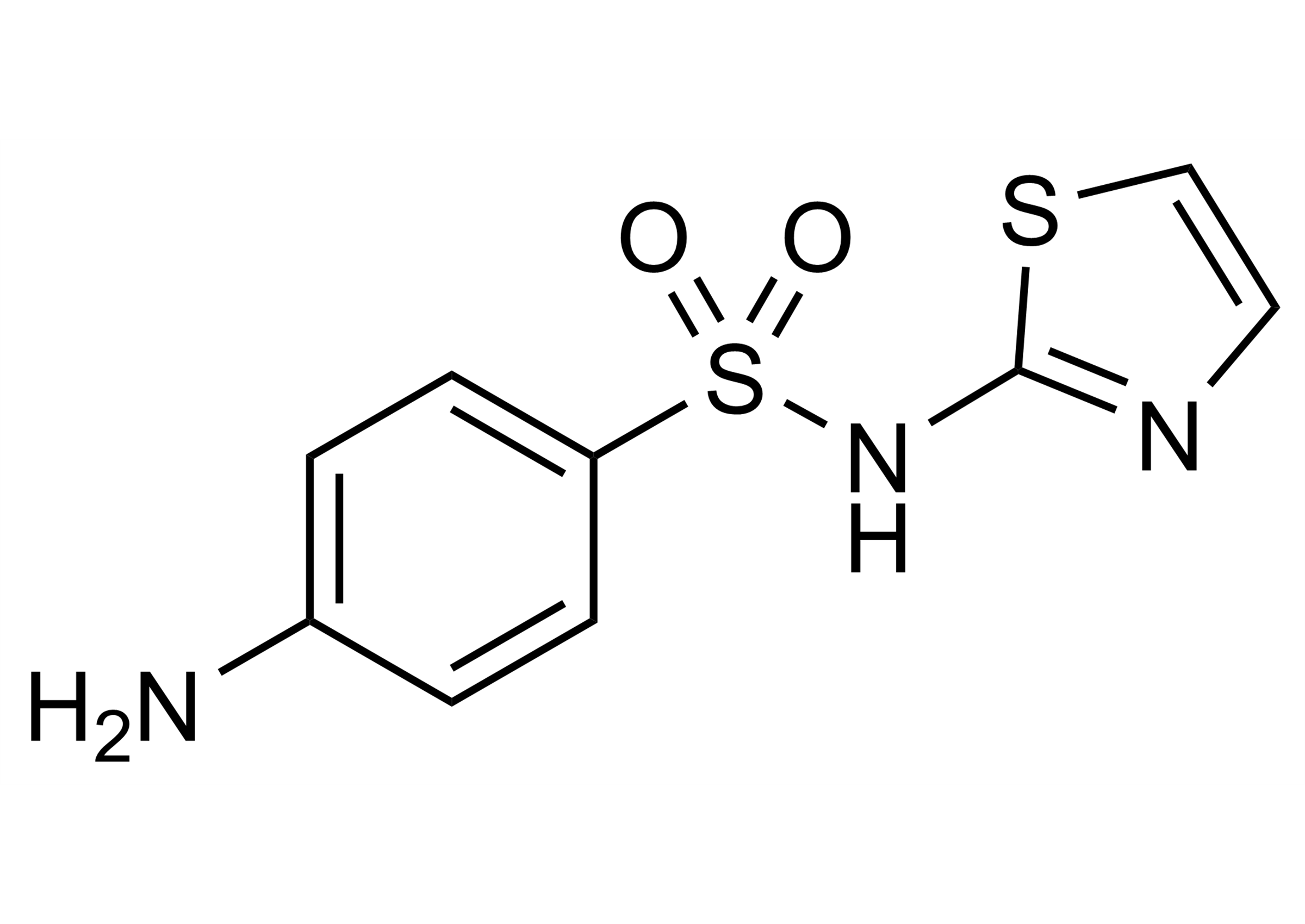 Sulfathiazole molecular structure reference standard (CAS 72-14-0)