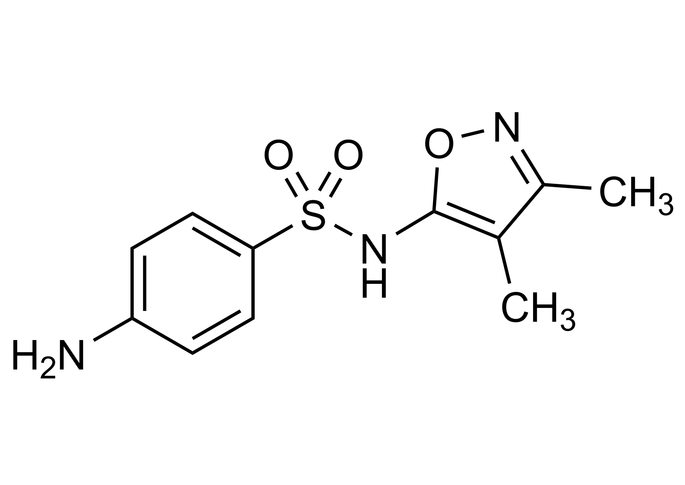 Sulfisoxazole Sulfafurazole molecular structure reference standard (CAS 127-69-5)