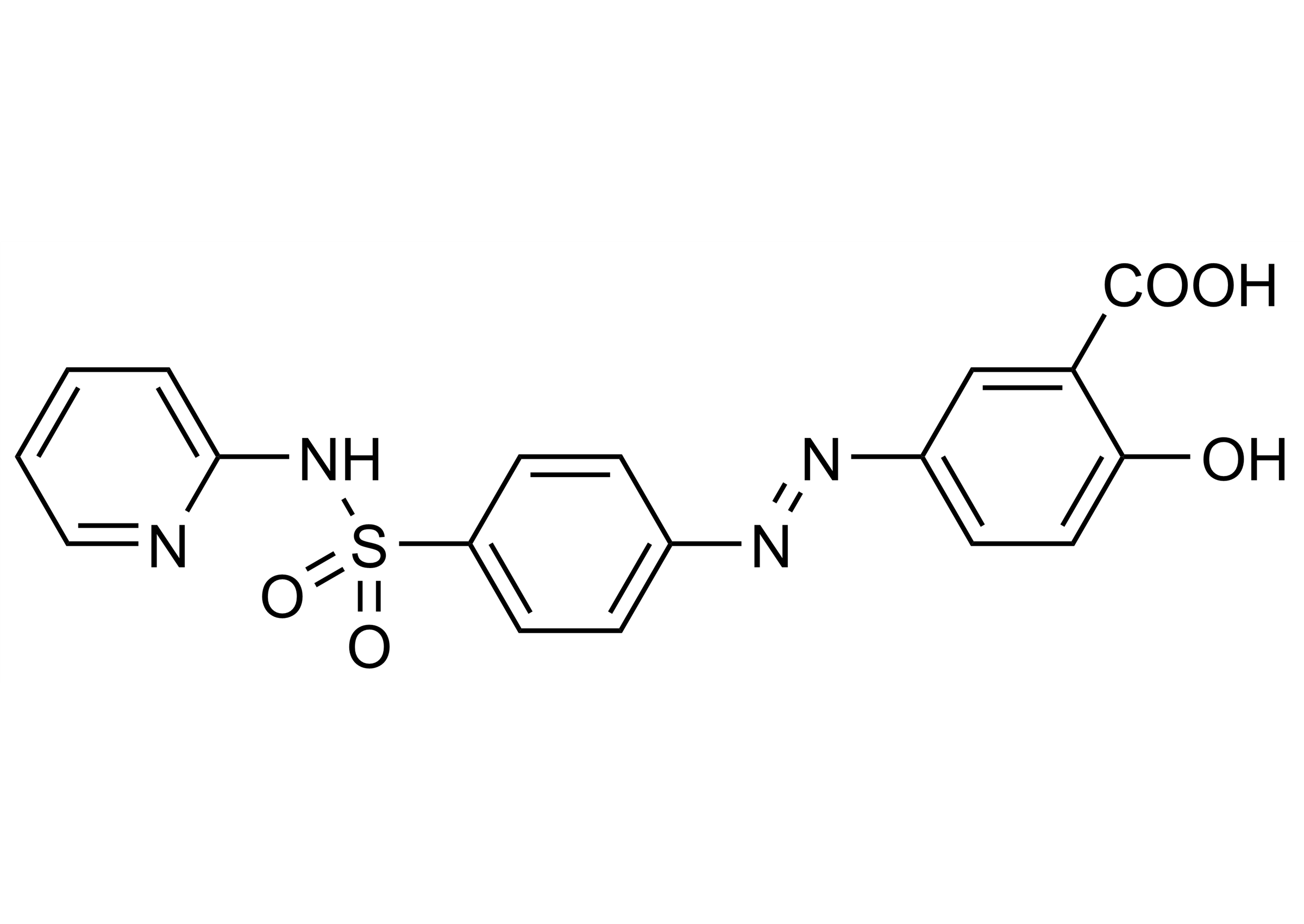 Sulfasalazine reference standard molecular structure for LC-MS/MS and GC-MS analysis