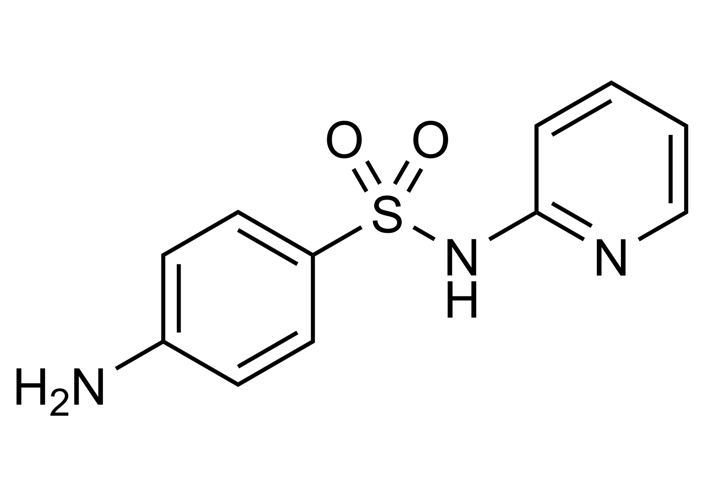 Sulfapyridine reference standard molecular structure (CAS 144-83-2)