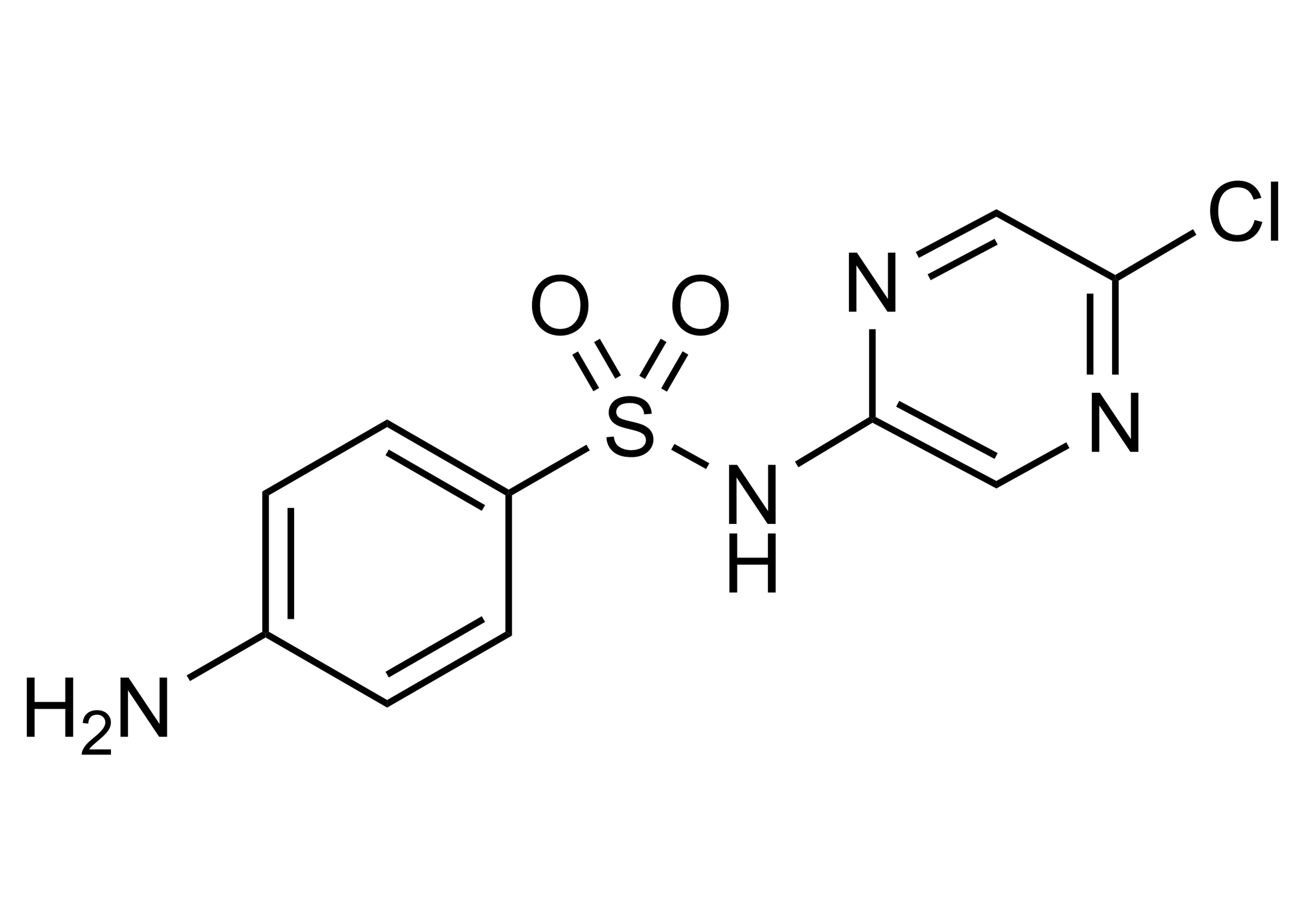 Sulfachlorpyrazine reference standard molecular structure CAS 1672-91-9