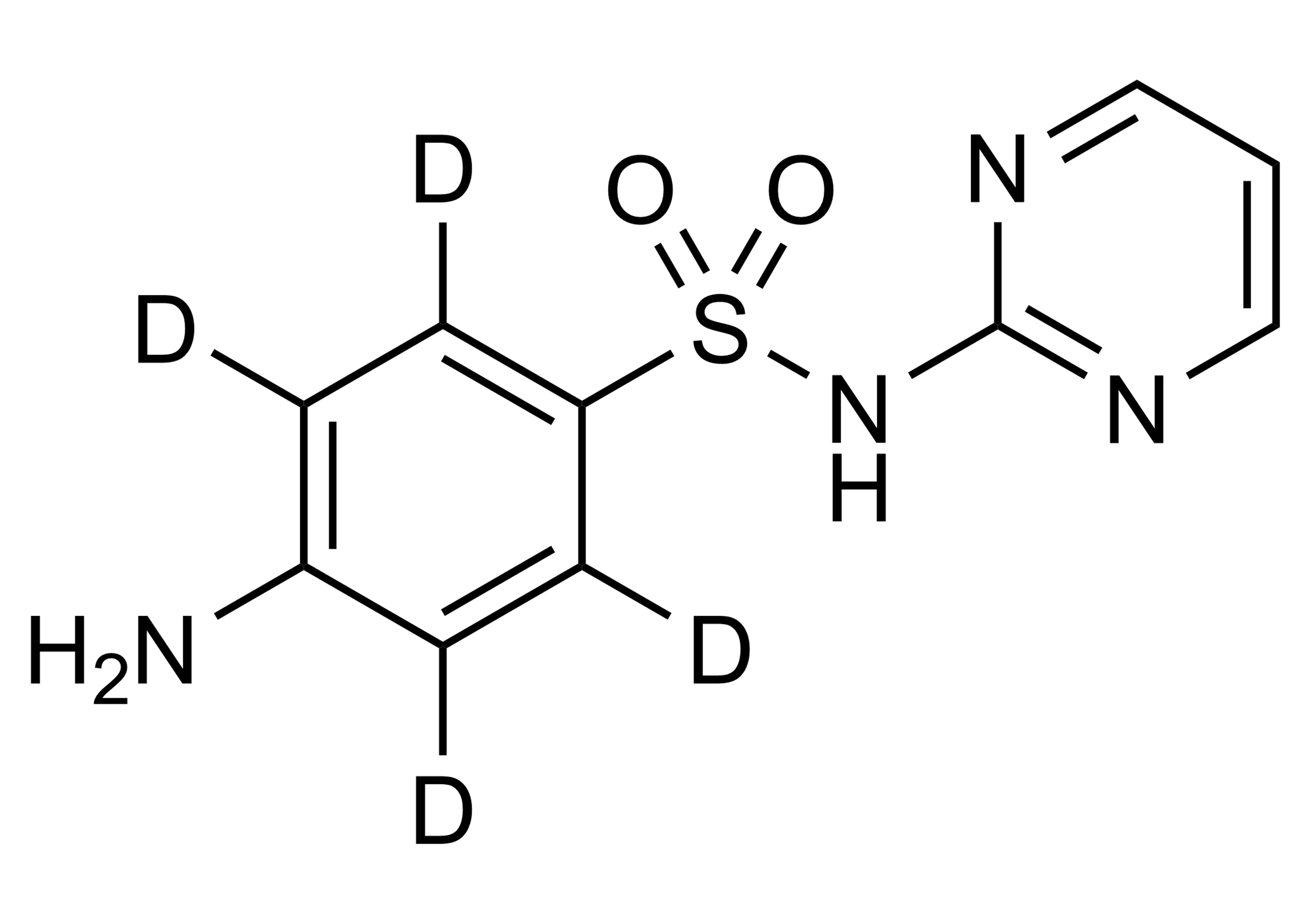 Sulfadiazine D4 reference standard molecular structure for LC-MS/MS and GC-MS