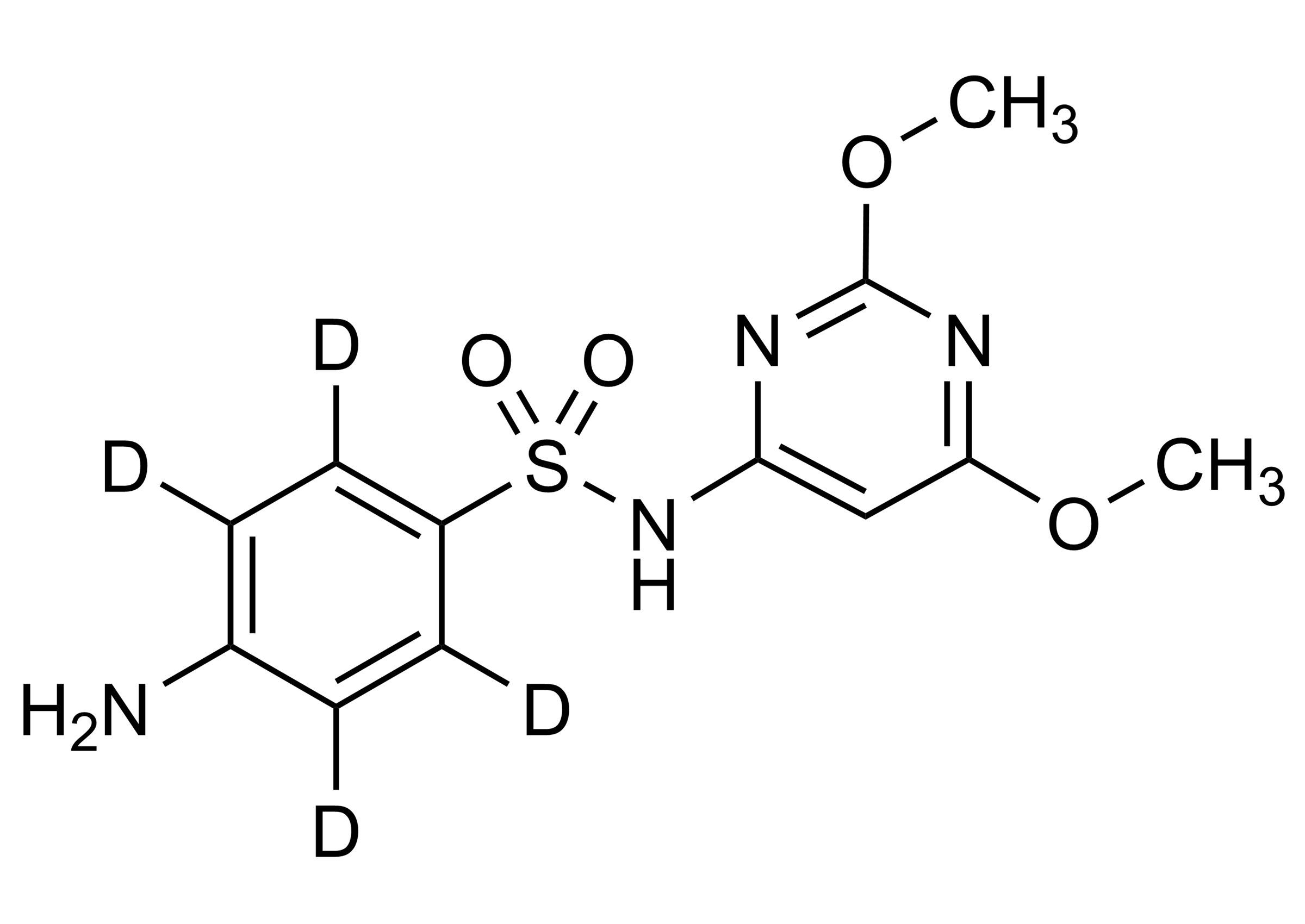 Sulfadimethoxine-D4 reference standard structure, CAS 1020719-80-5