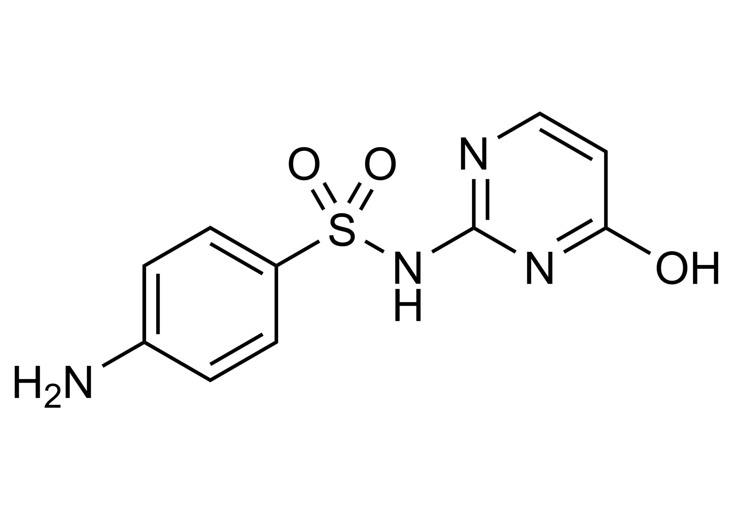 4 Hydroxy Sulfadiazine (CAS 56305-66-9) reference standard molecular structure