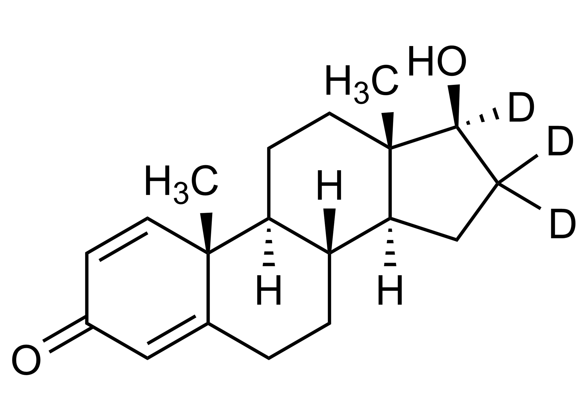 17ss Boldenone D3 Reference Standard Molecular Structure 17ss Boldenone D3 CAS 1224710-35-3 molecular structure reference standard for LC-MS/MS and GC-MS