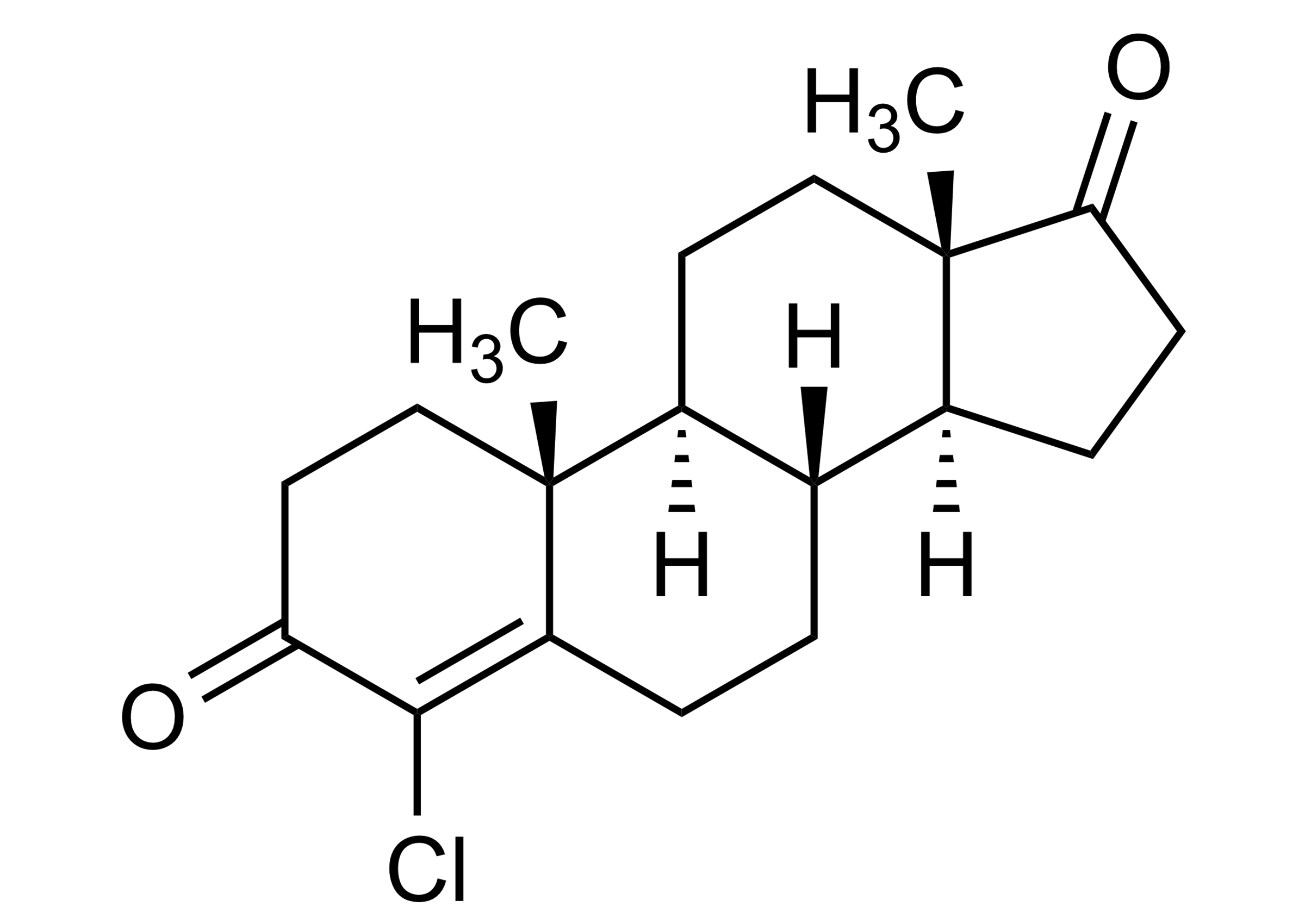 Chlorandrostendione CLAD Reference Standard - Molecular Structure Chlorandrostendione CLAD reference standard molecular structure for LC-MS/MS and GC-MS