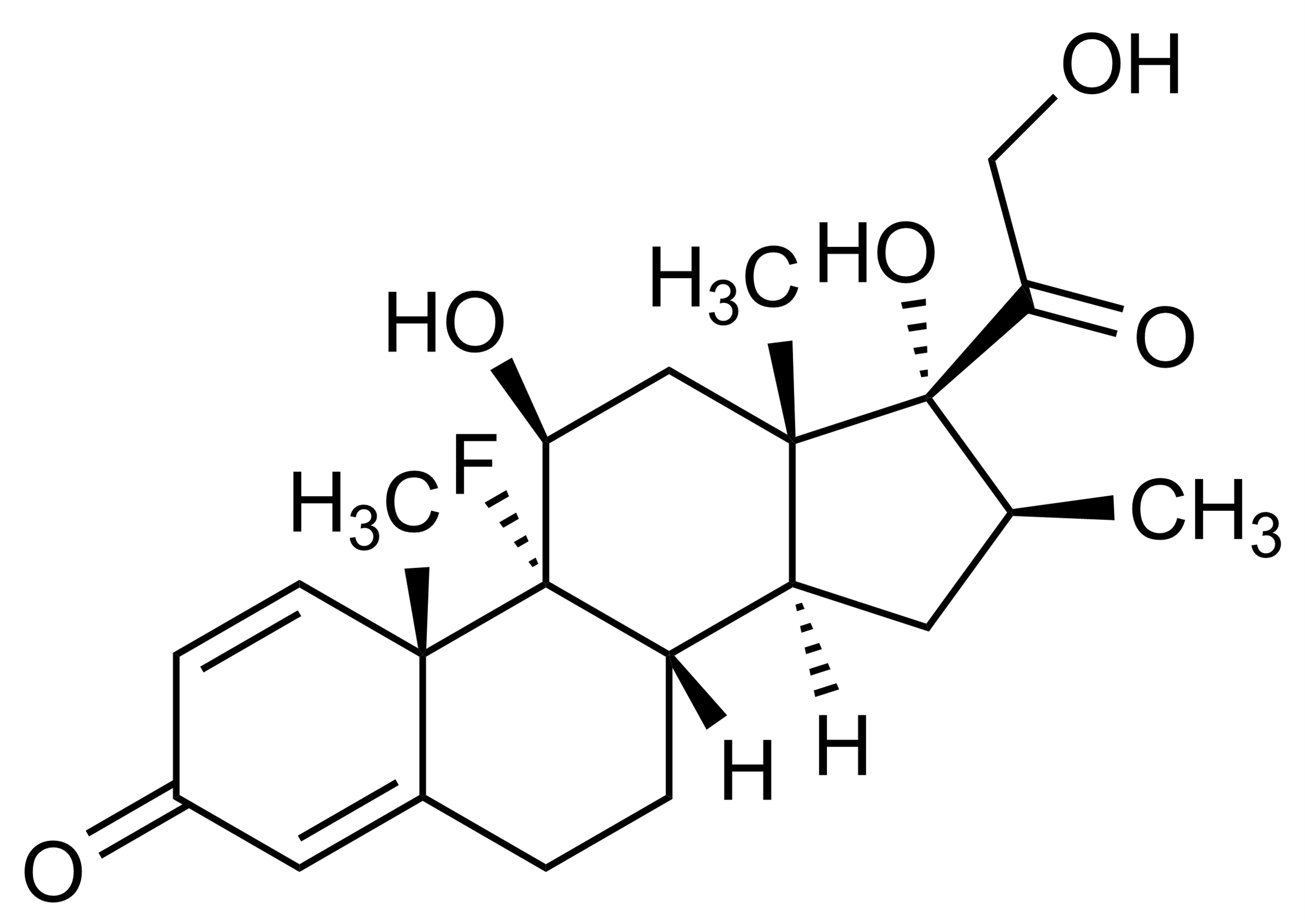 Betamethasone Reference Standard Molecular Structure Betamethasone reference standard molecular structure for LC-MS/MS and GC-MS calibration by WITEGA Laboratorien Berlin-Adlershof GmbH