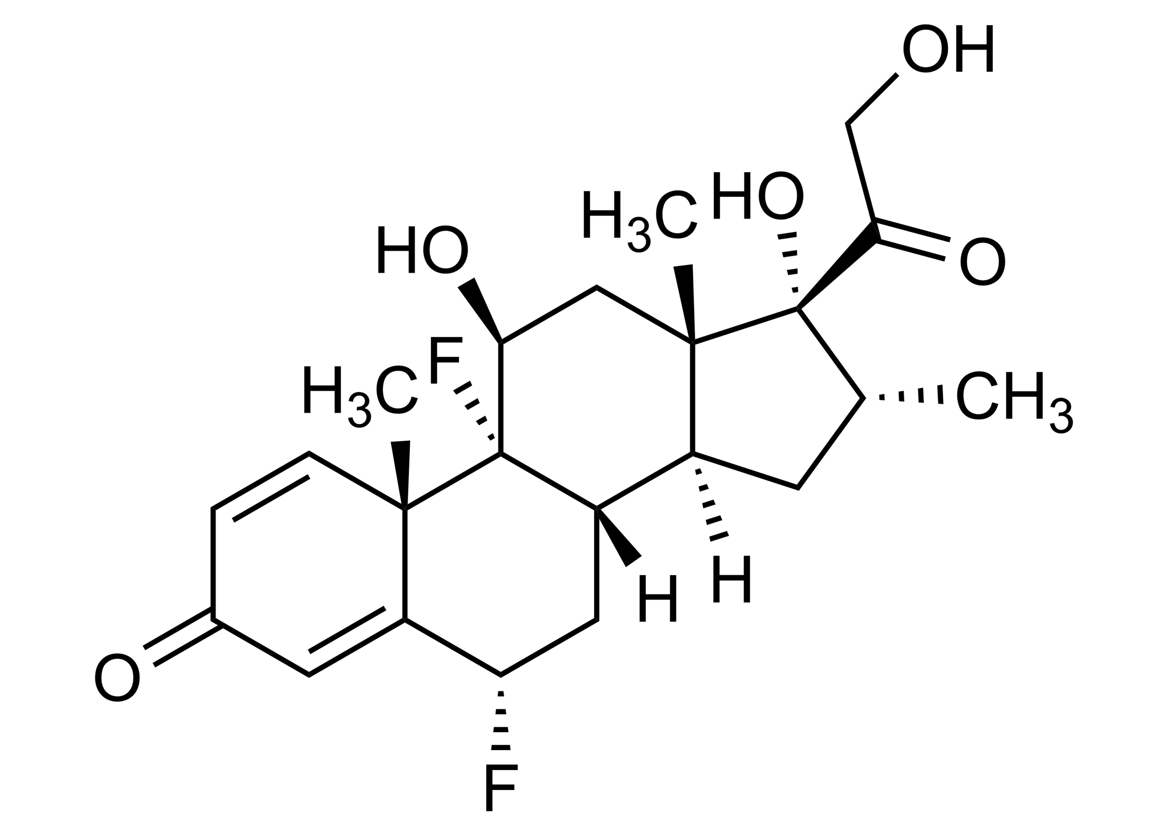 Flumethasone molecular structure reference standard for LC-MS/MS and GC-MS analysis