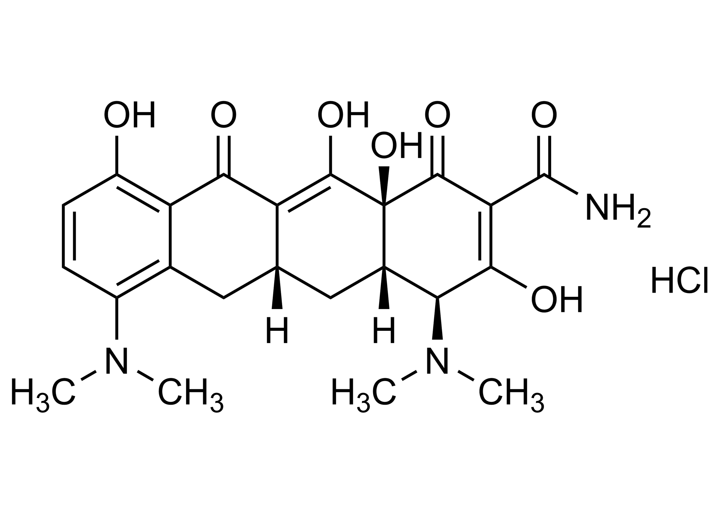 Minocycline hydrochloride reference standard molecular structure for LC-MS/MS and GC-MS calibration