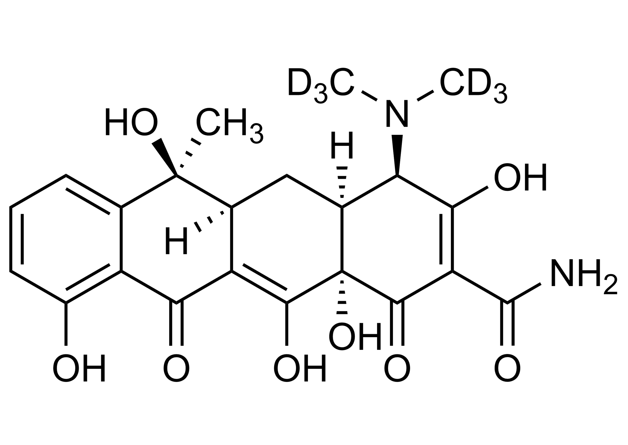 4-Epitetracycline-D6 reference standard molecular structure for LC-MS/MS and GC-MS
