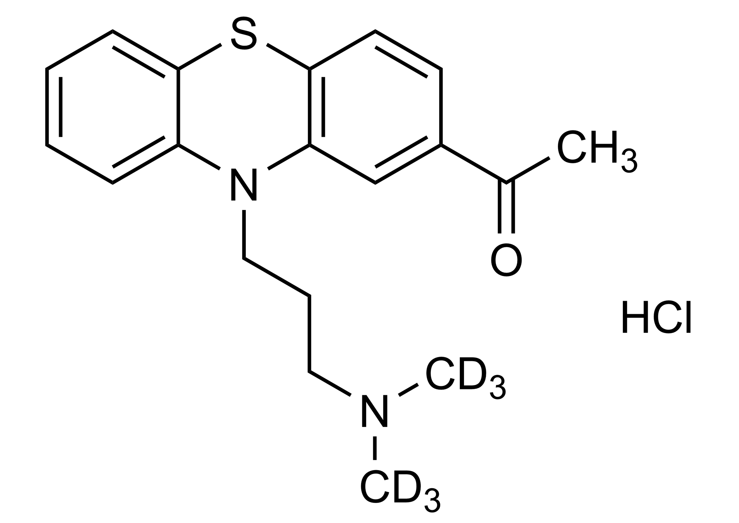 Acepromazine D6 HCl reference standard molecular structure (CAS 1173022-70-2)