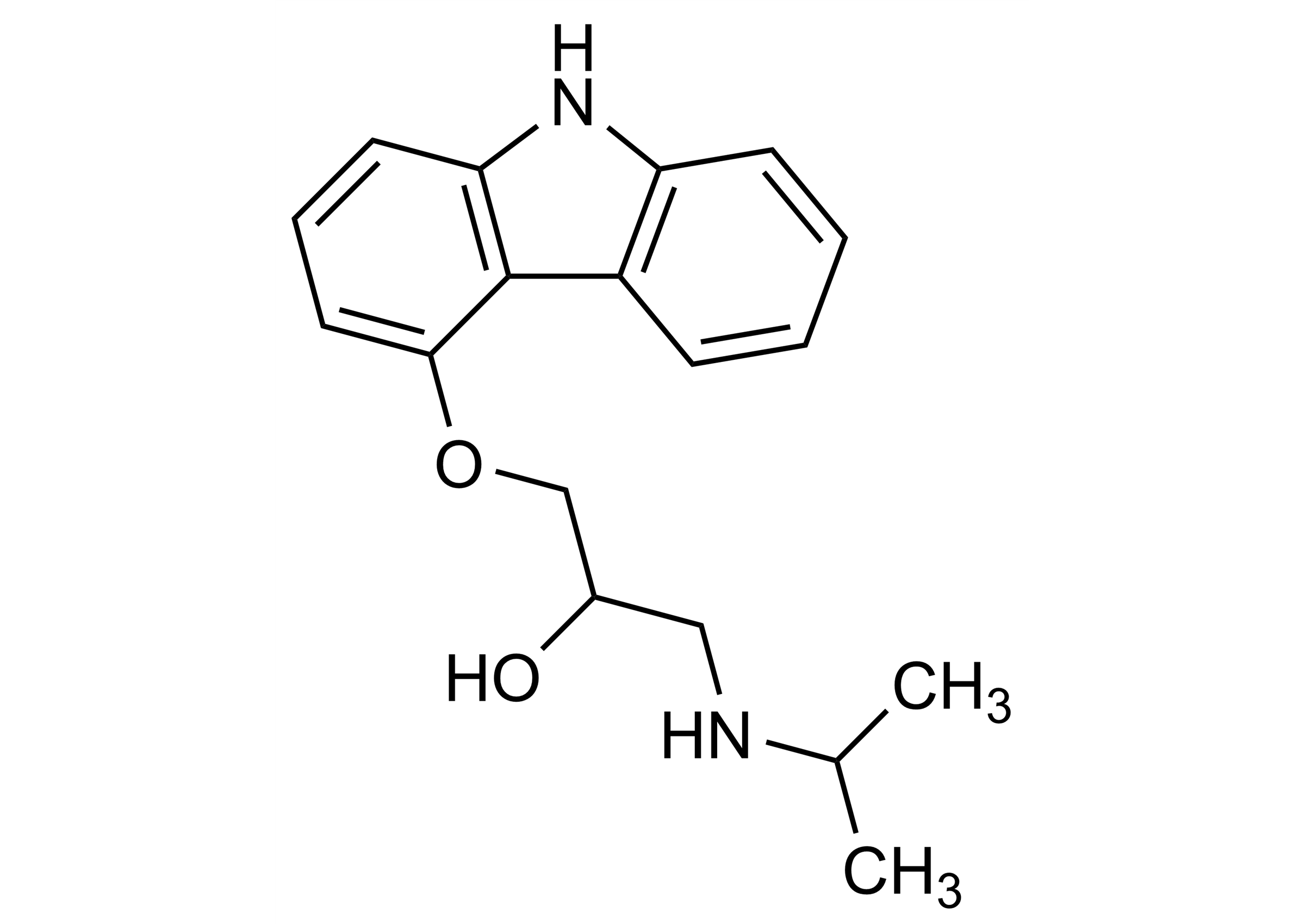 Carazolol Reference Standard Molecular Structure Carazolol reference standard molecular structure for LC-MS/MS and GC-MS (CAS 57775-29-8)