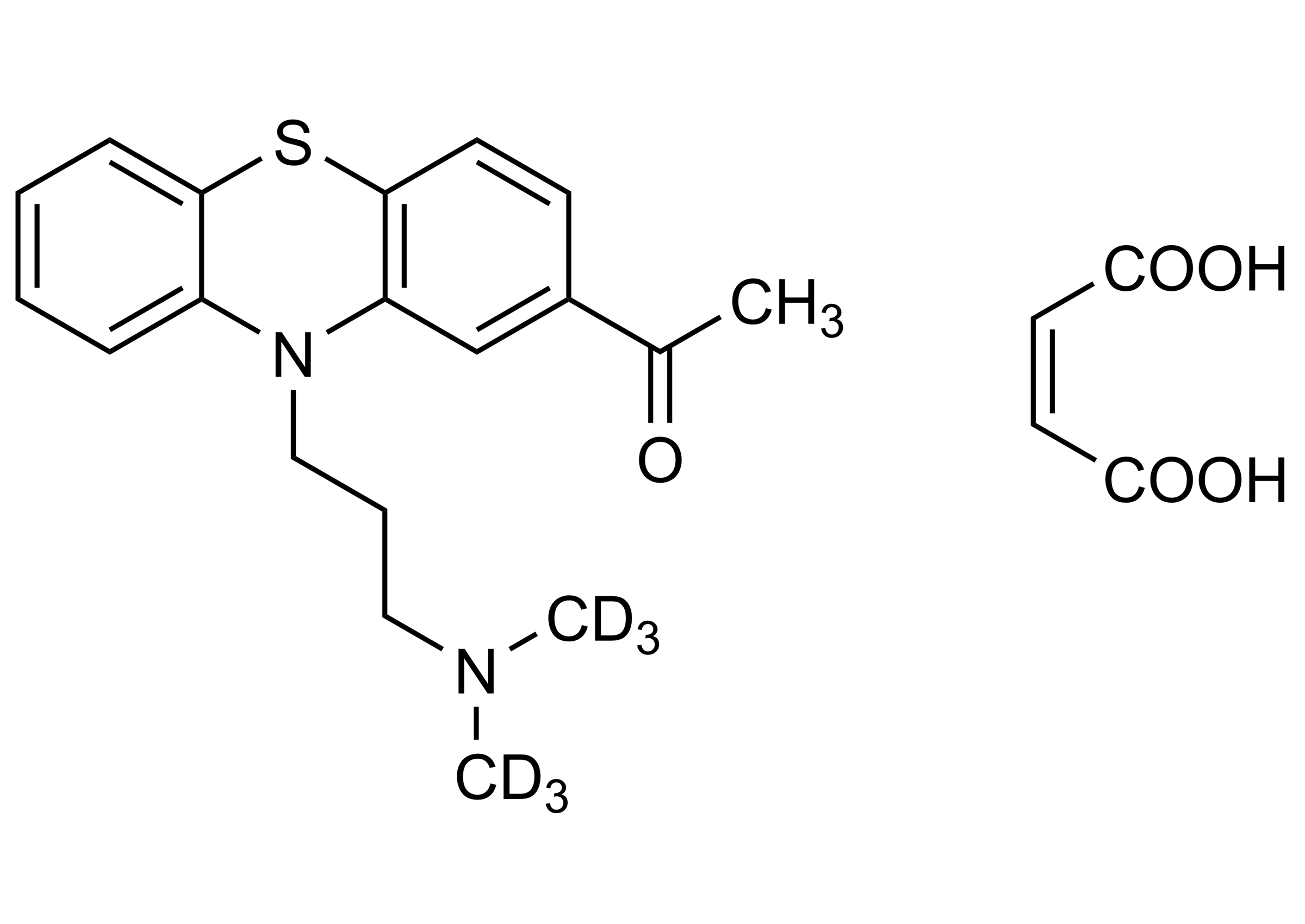 Acepromazine D6 maleate reference standard molecular structure for LC-MS/MS and GC-MS analysis