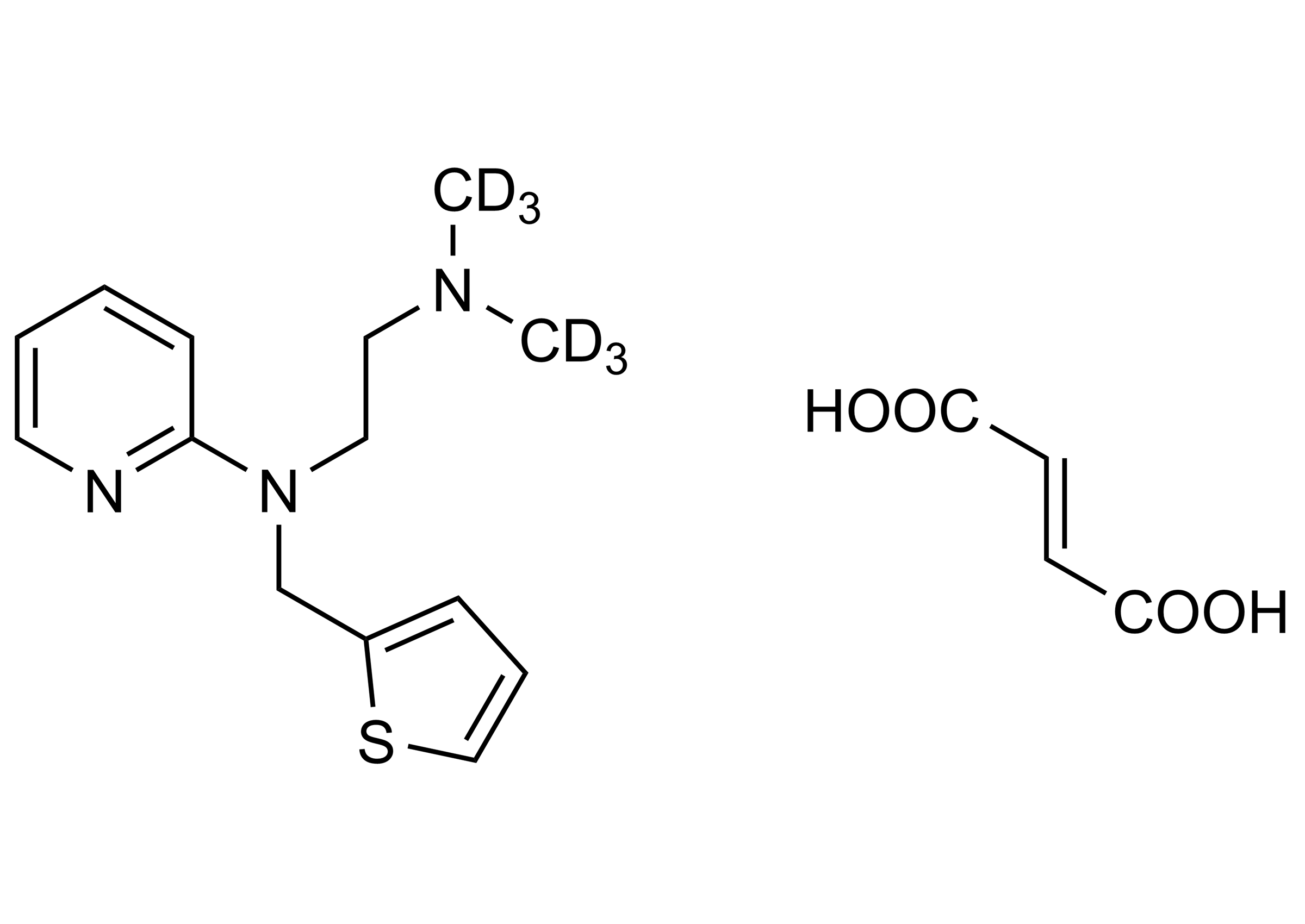 Methapyrilene D6 fumarate Reference Standard - LC-MS/MS and GC-MS Methapyrilene D6 fumarate reference standard structure (CAS 1613439-61-4)